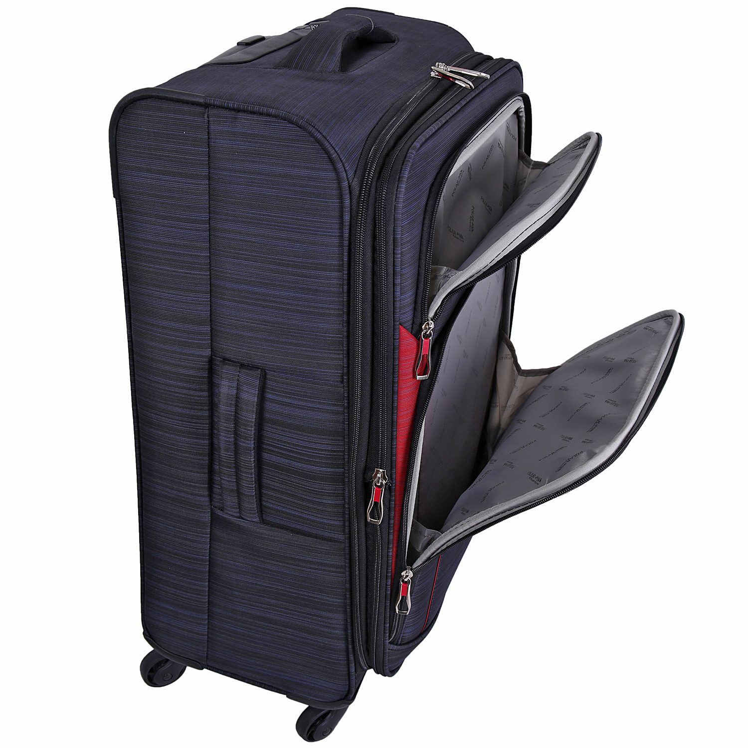 Чемодан на 4х колесах, средний POLAR Р18А01-23" Black