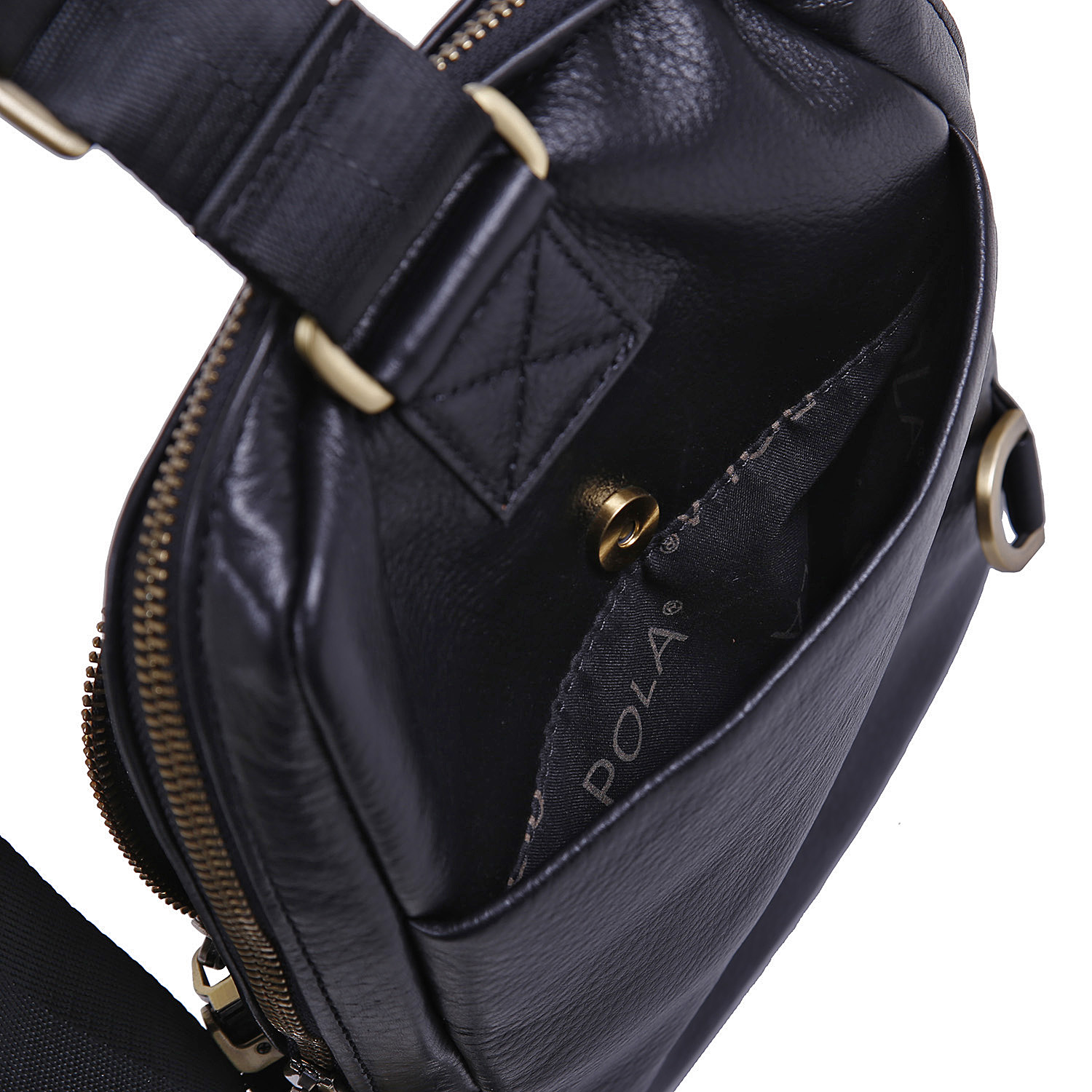 Сумка на плечо (из цельной кожи) POLA 0703 Black