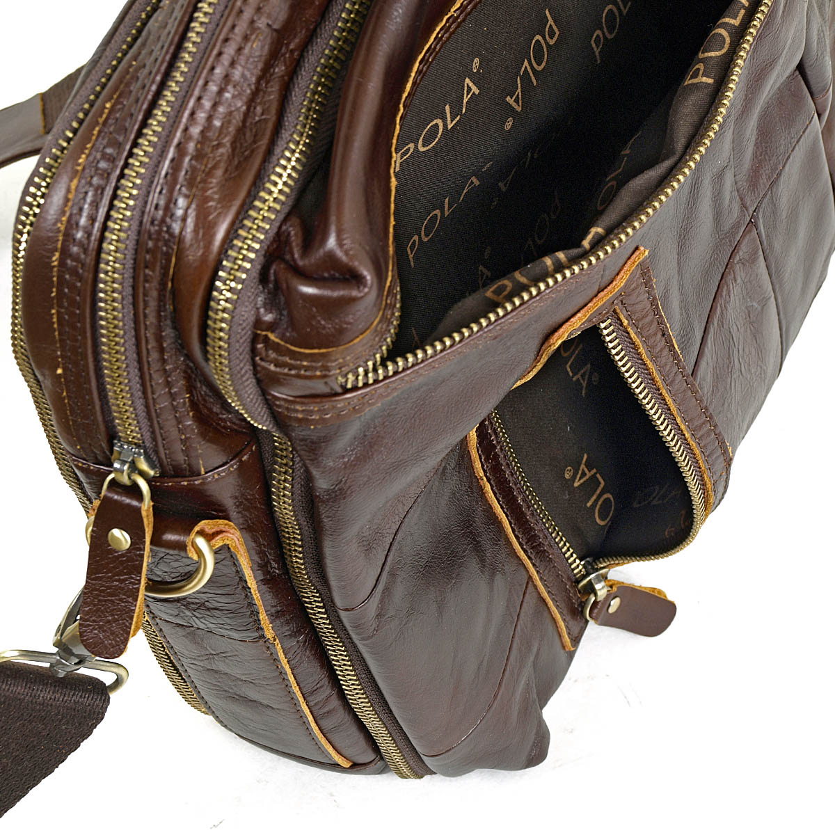 Мужская сумка для документов А4 и ноутбука POLA 0121 Brown