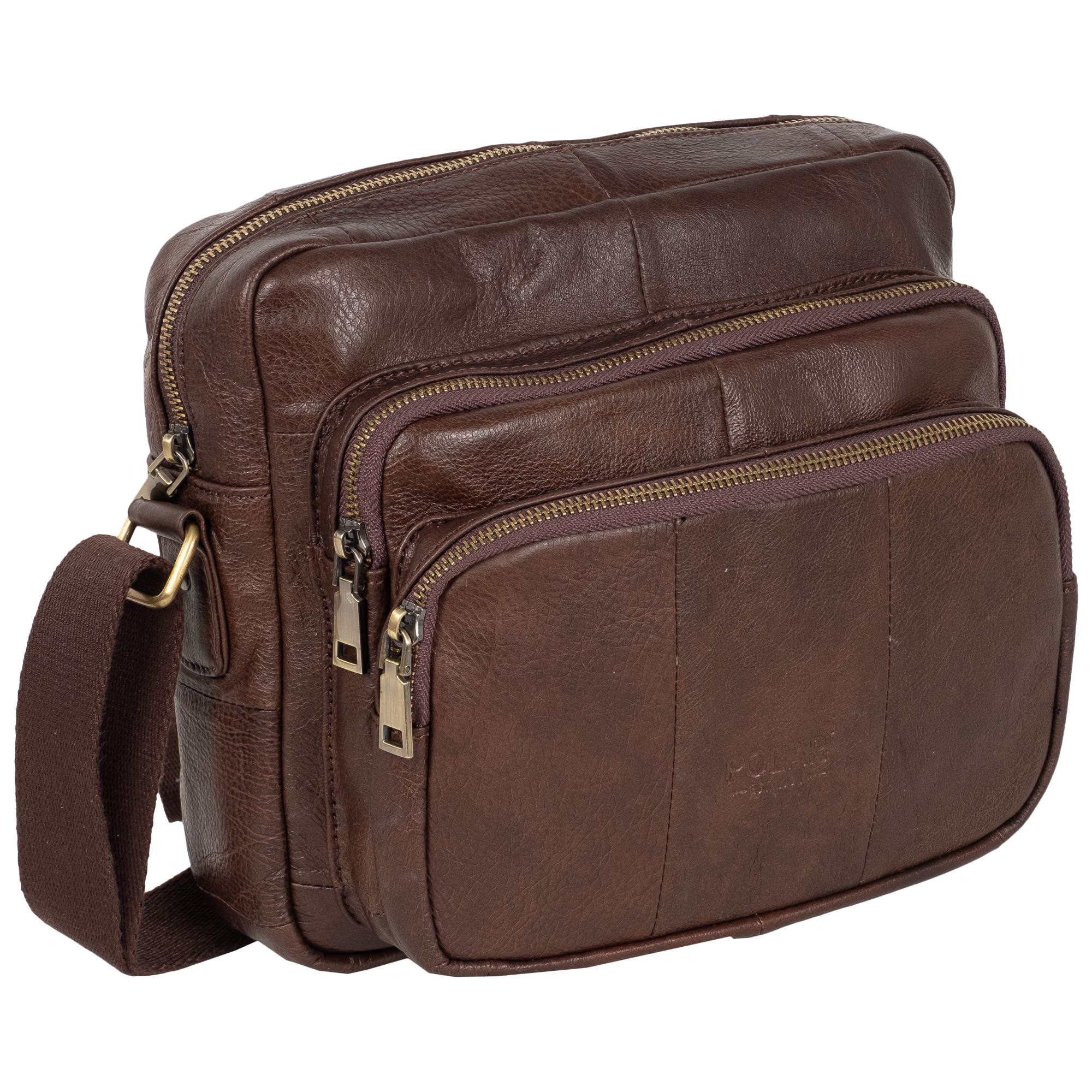 Мужская кожаная сумка POLA 1584 Brown