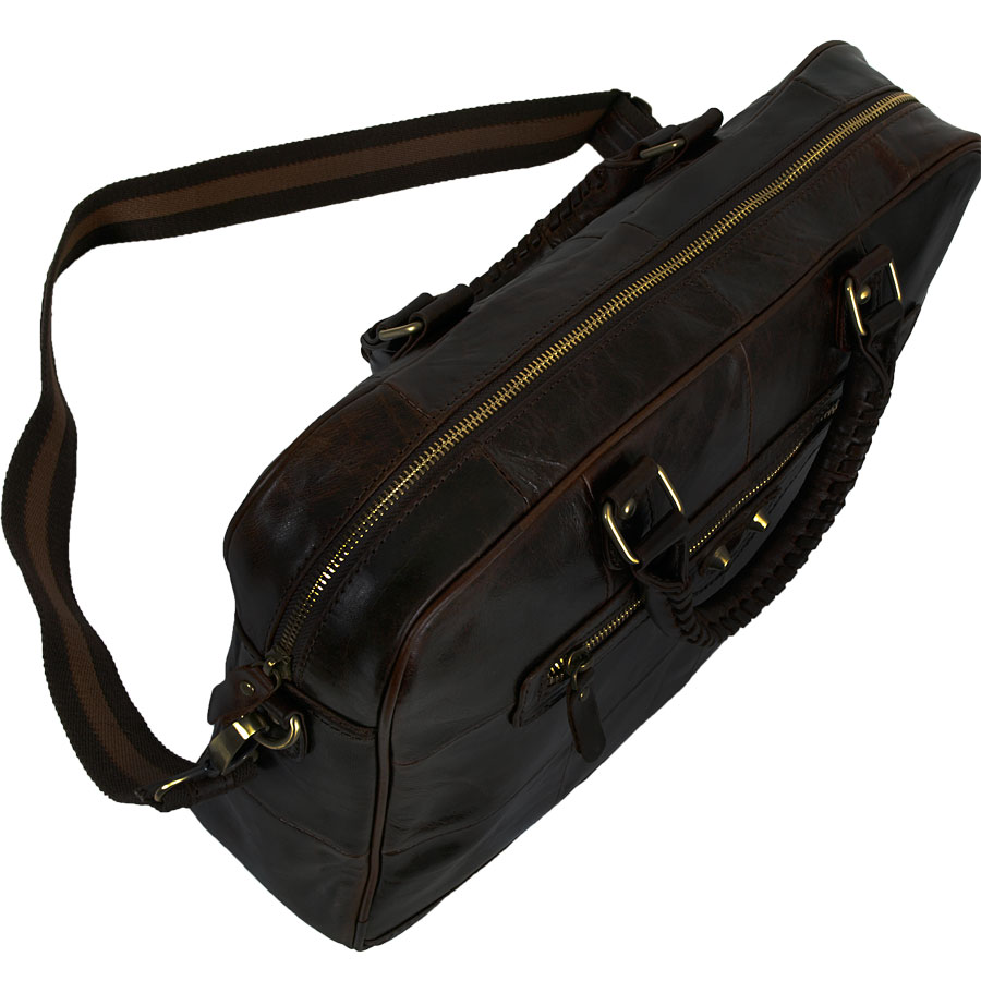 Мужская кожаная сумка POLA 8124 Coffee