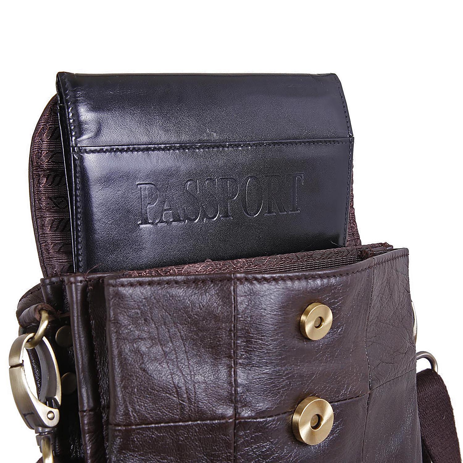 Сумка на плечо с креплением на ремень POLA 9035 Brown