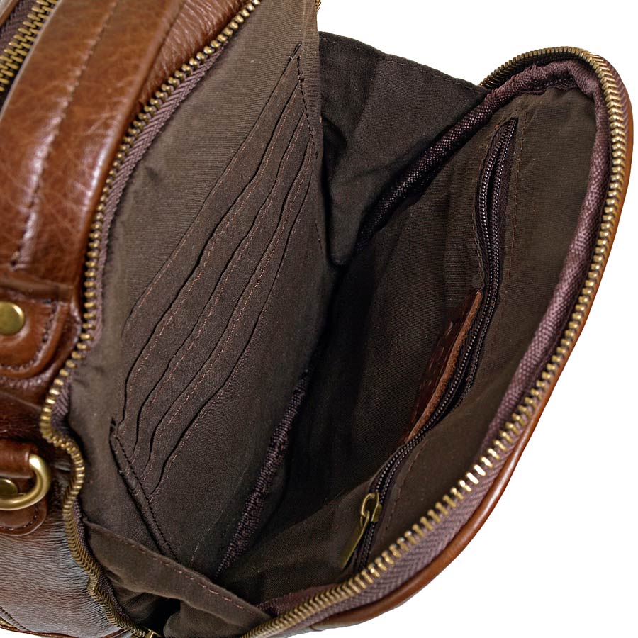Мужская кожаная сумка POLA 3281 Brown