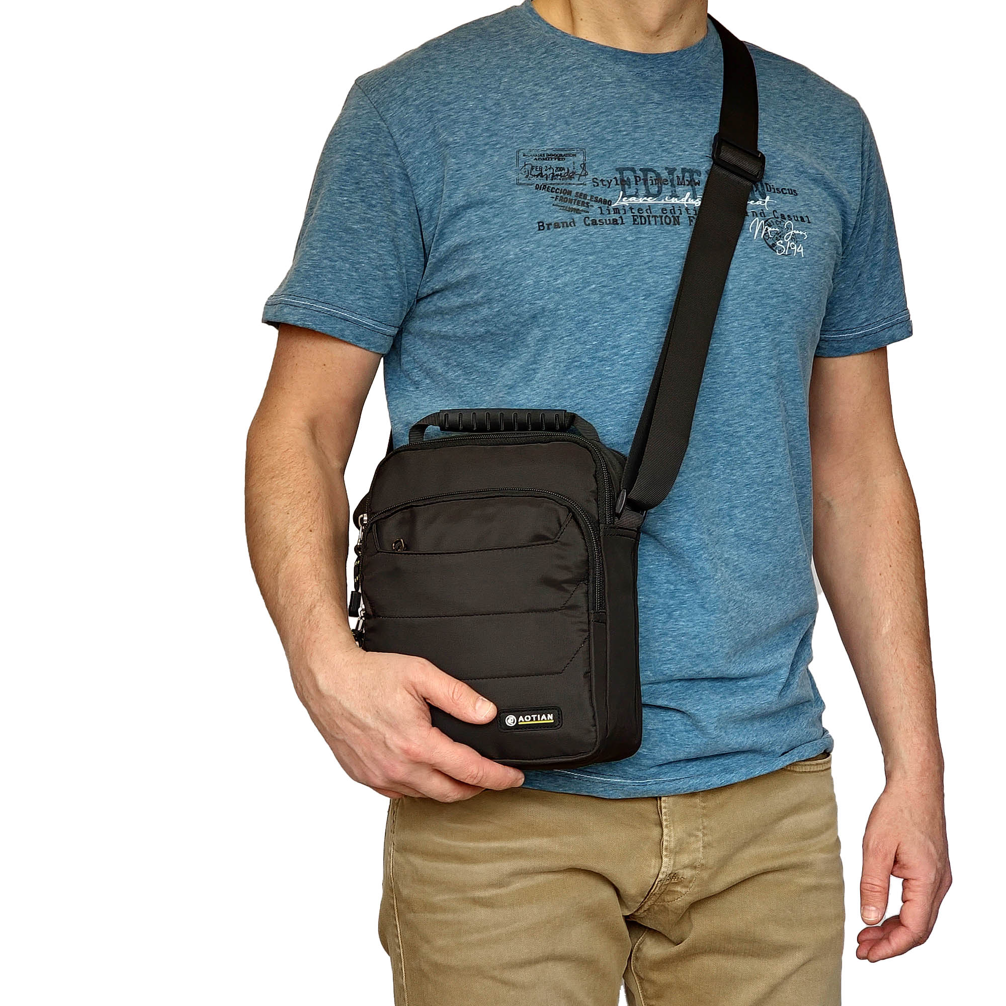 Мужская сумка через плечо AOTIAN 3789 Black