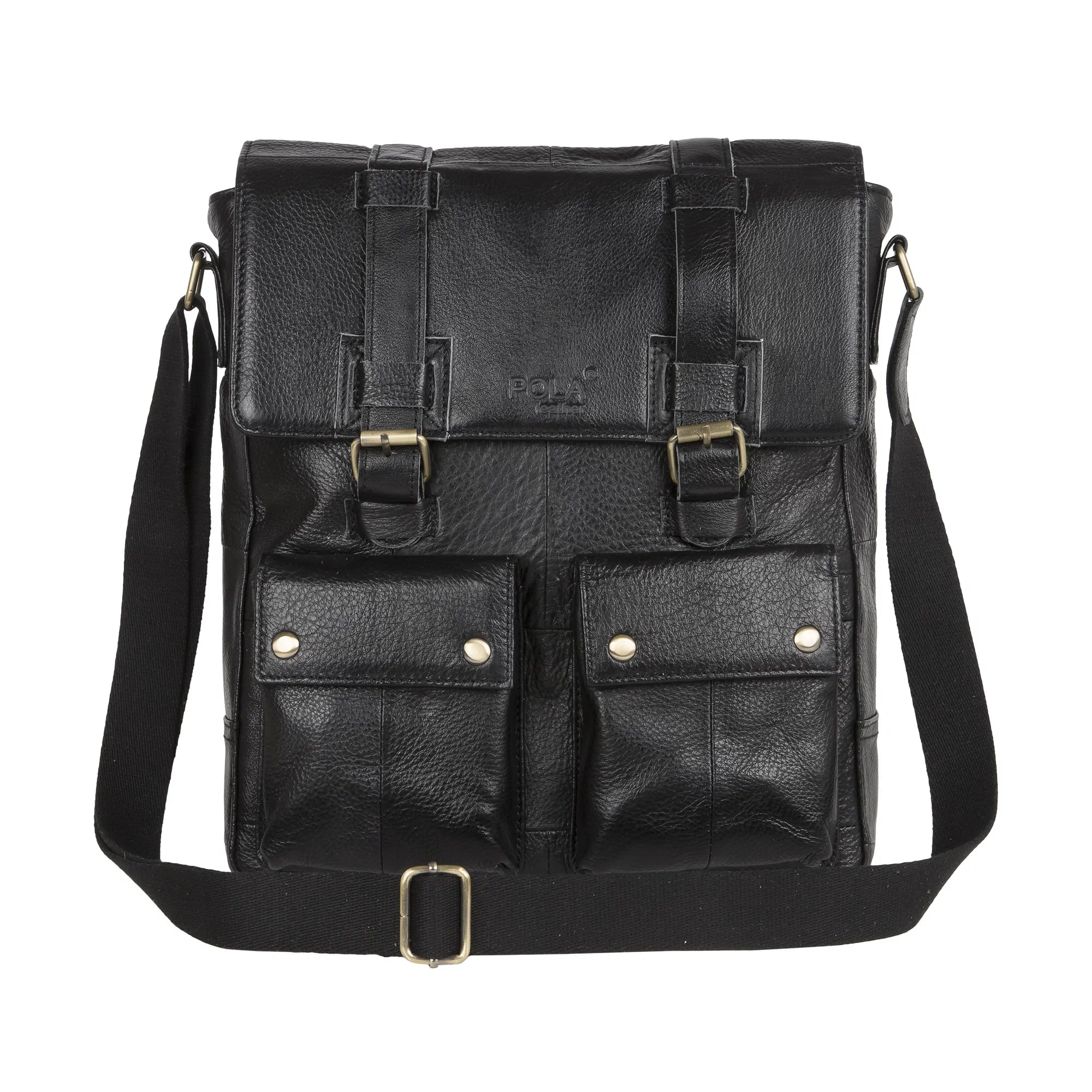 Кожаная сумка-планшет POLA 15812 Black