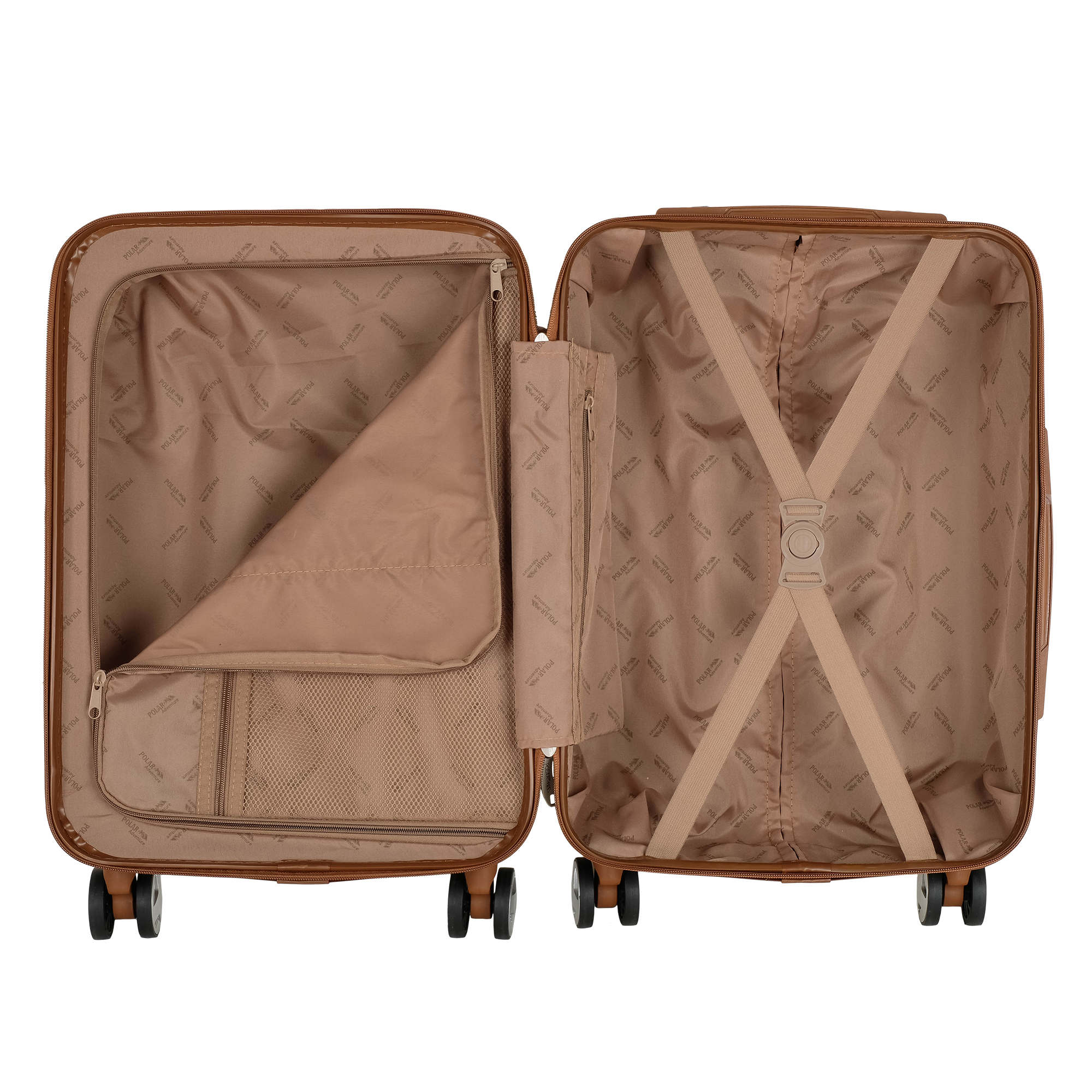 Чемодан малый, для ручной клади POLAR РР5509-20" Coffee