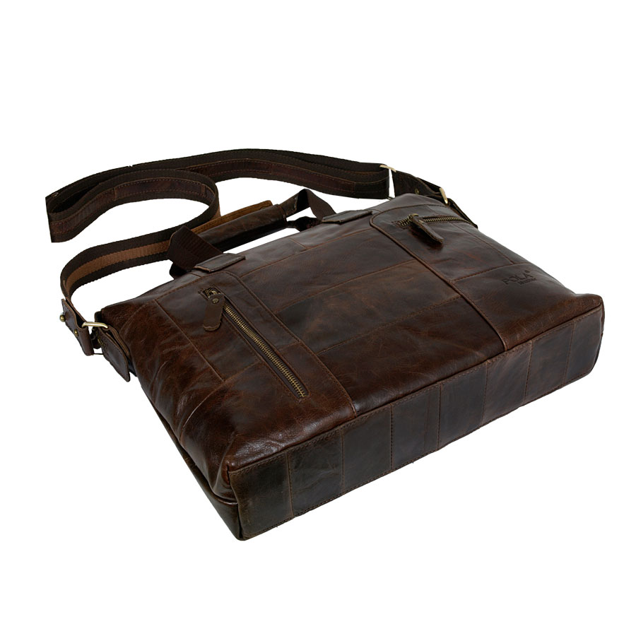 Мужская сумка из натуральной кожи POLA 1011 Coffee