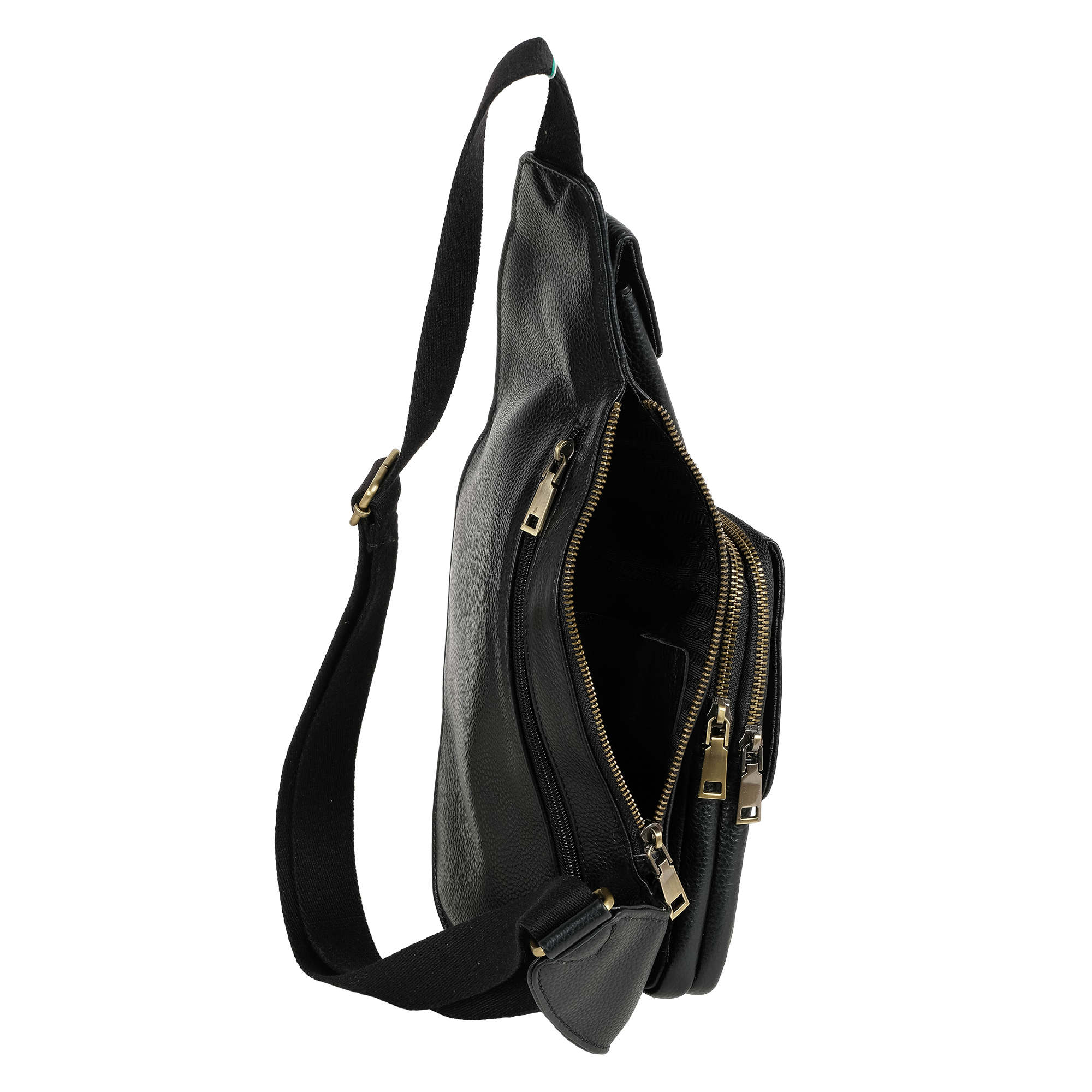 Мужская кожаная сумка POLAR 23176 Black