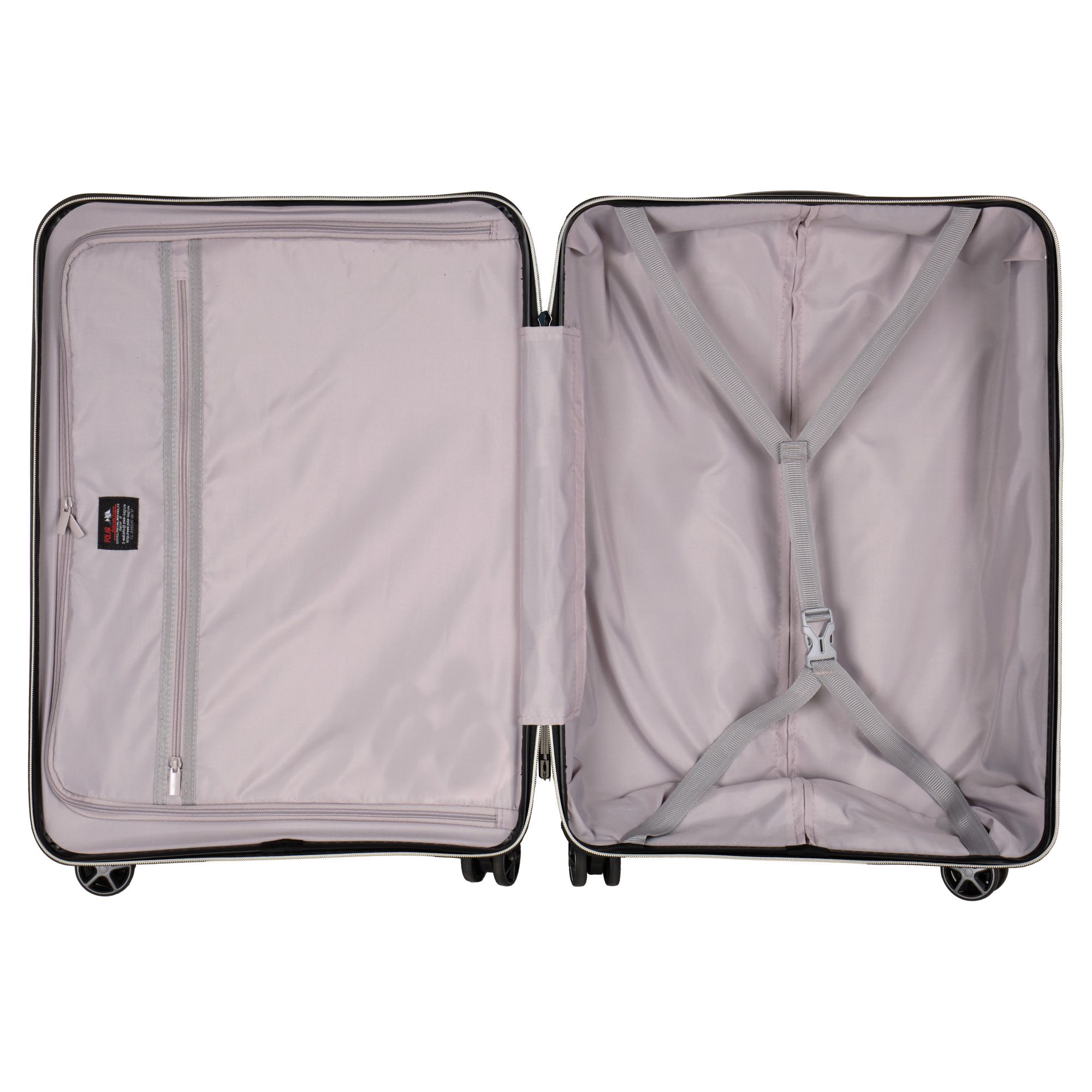 Чемодан среднего размера POLAR Р0007-24" Black