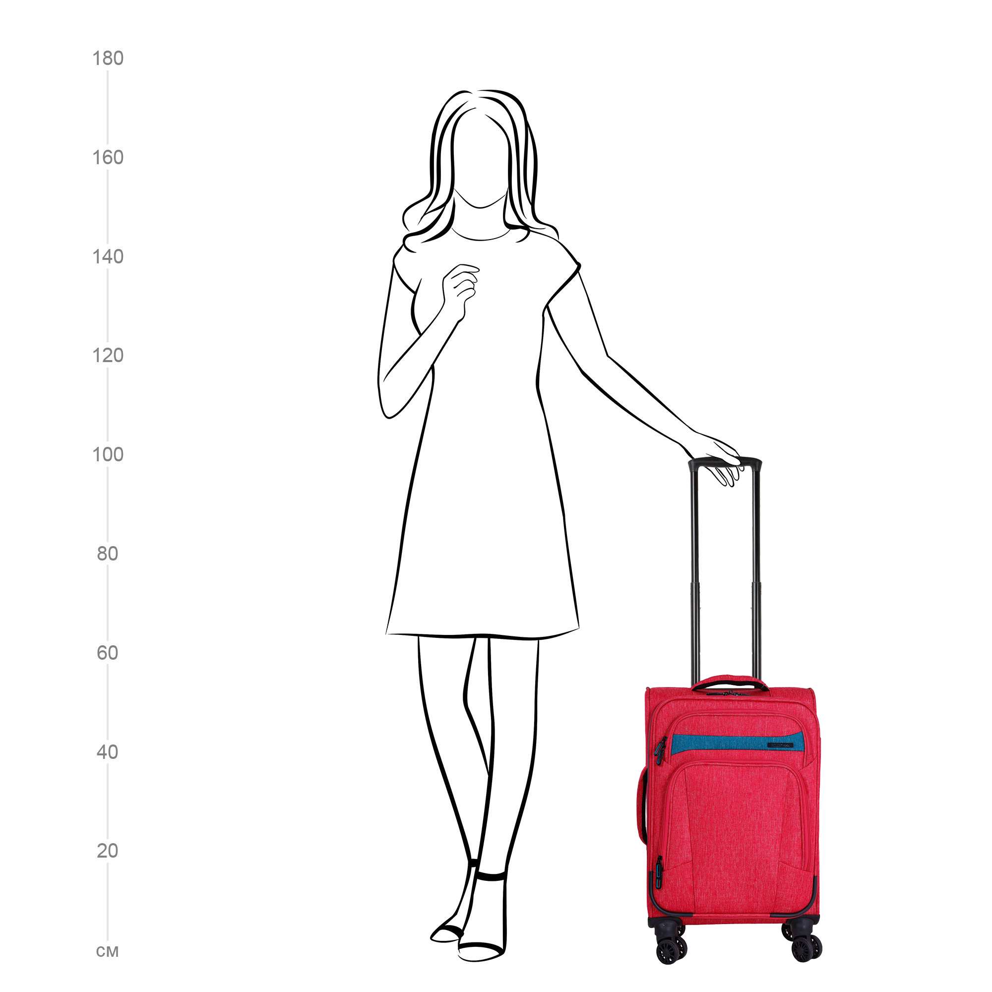 Суперлегкий чемодан для ручной клади POLAR Р18А13-19" Pink