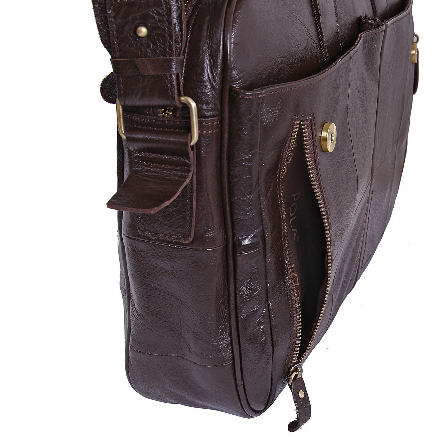 Мужская кожаная сумка POLA 5151 Brown