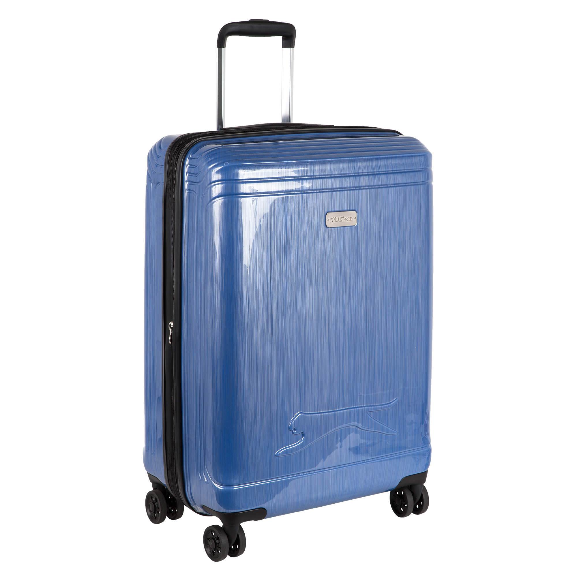 Чемодан малый, с увеличением объема POLAR Р1936-19" Blue