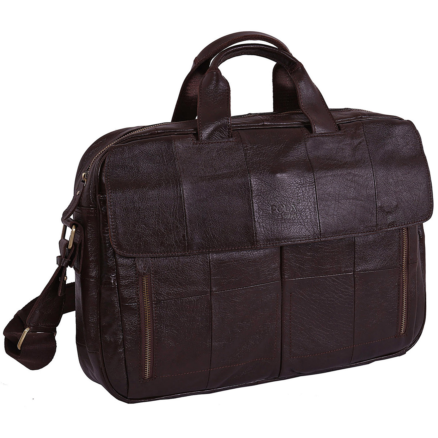 Мужская кожаная сумка POLA 5151 Brown