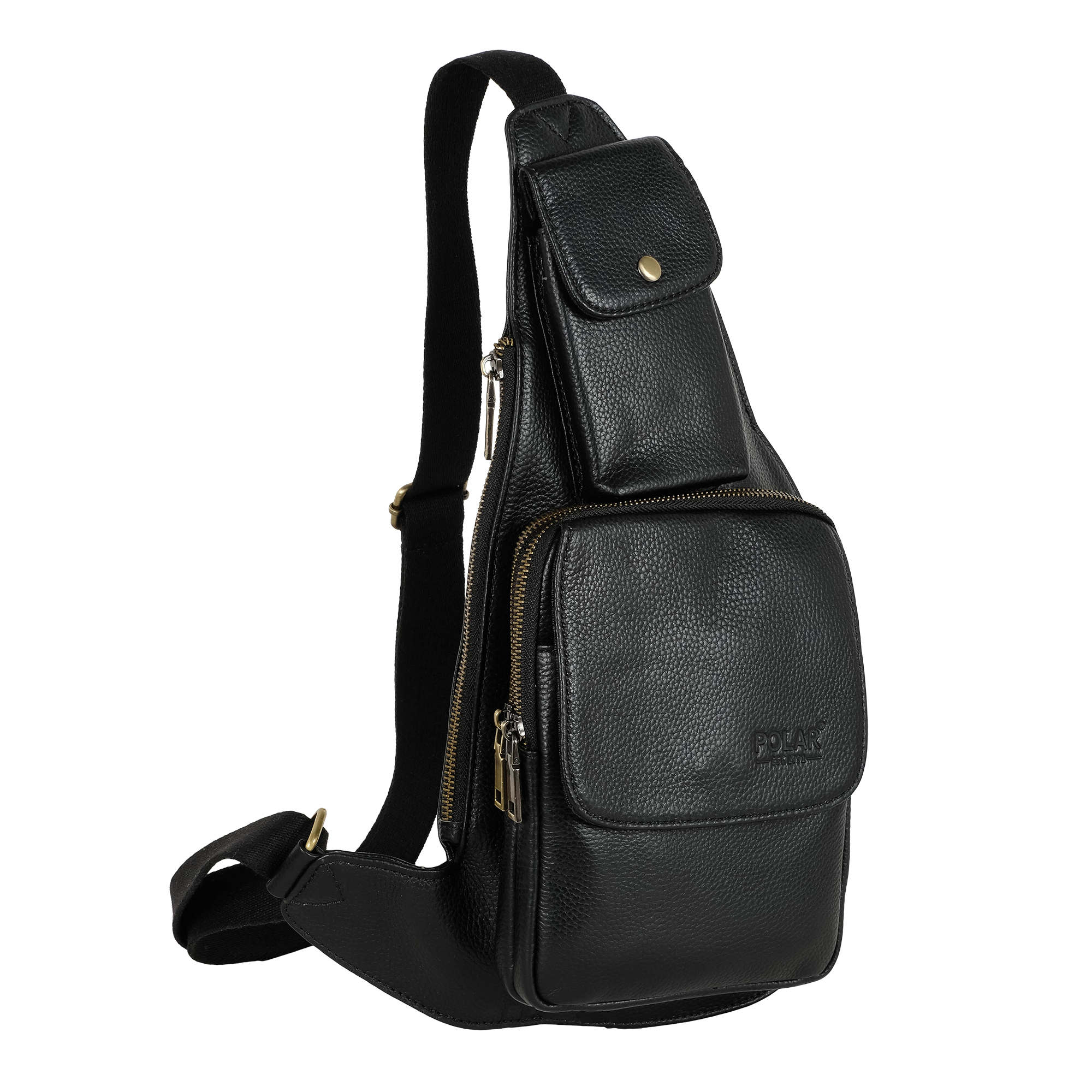Мужская кожаная сумка POLAR 23176 Black