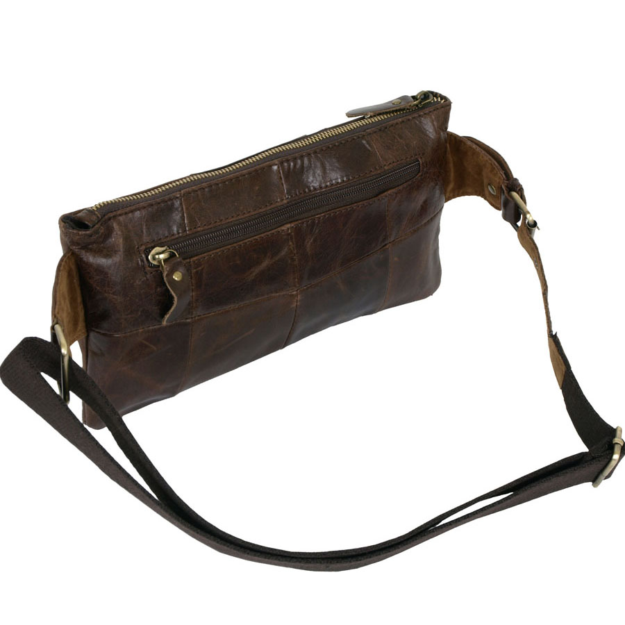 Кожаная сумка на пояс POLA 0243 Coffee