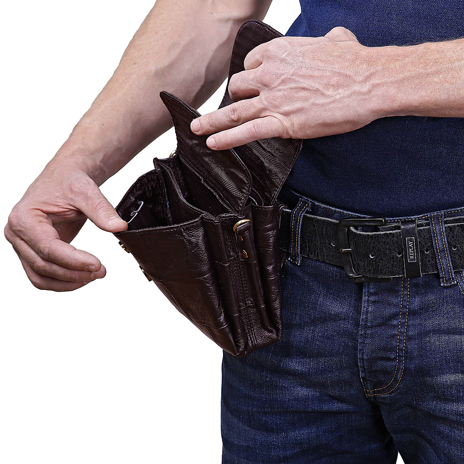 Сумка на плечо с креплением на ремень POLA 9035 Brown