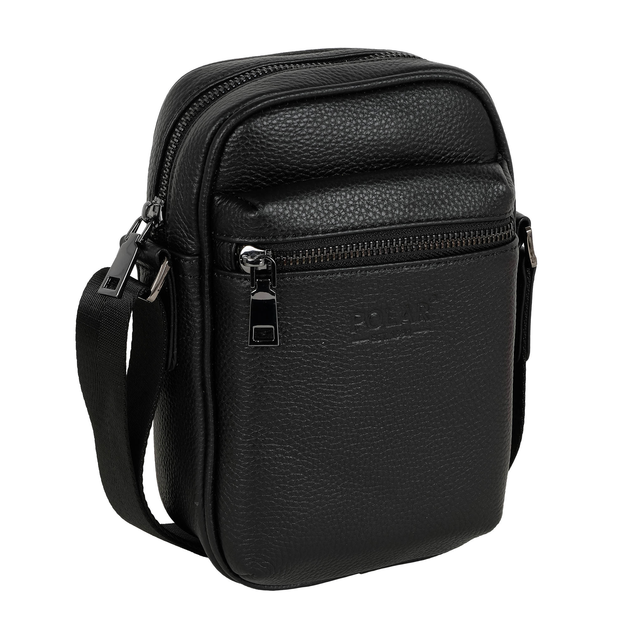 Мужская кожаная сумка POLAR 20703 Black