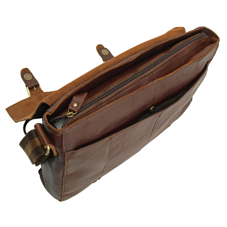 Кожаный мужской планшет POLAR 20021 Brown