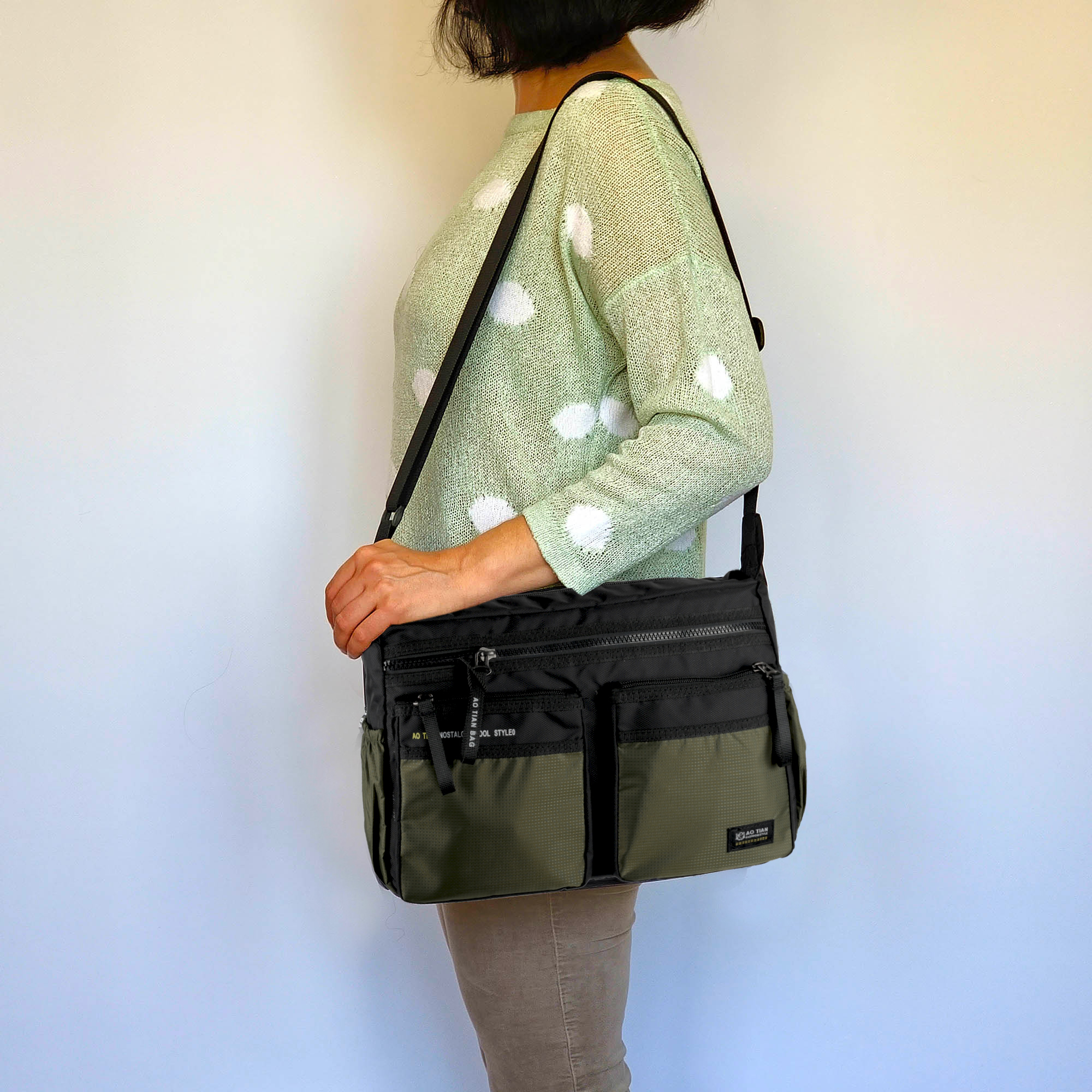 Сумка на плечо унисекс AOTIAN 8644 Green