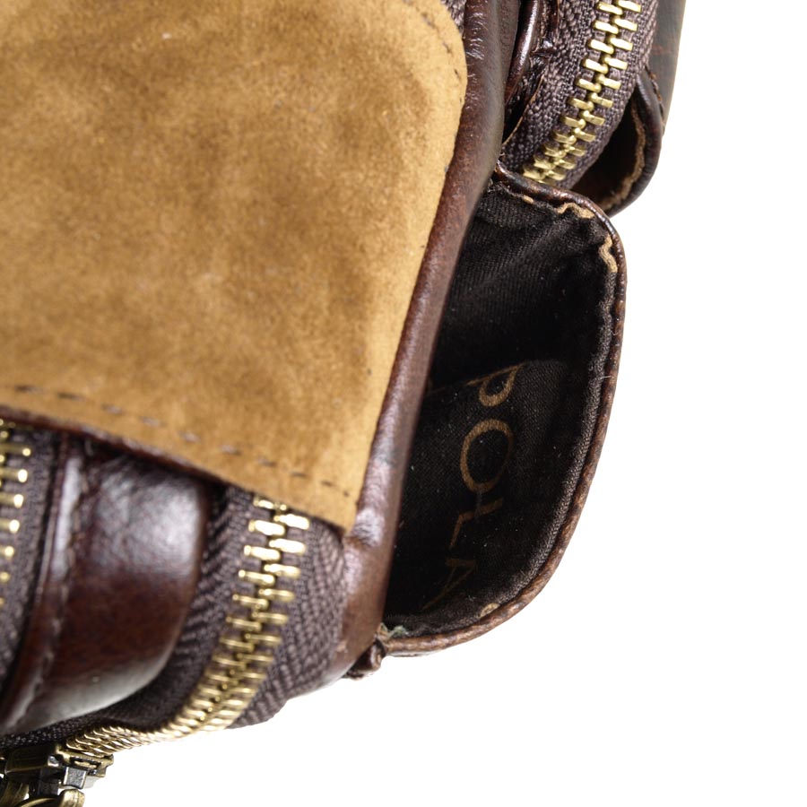 Кожаная сумка на пояс POLAR 21587 Coffee