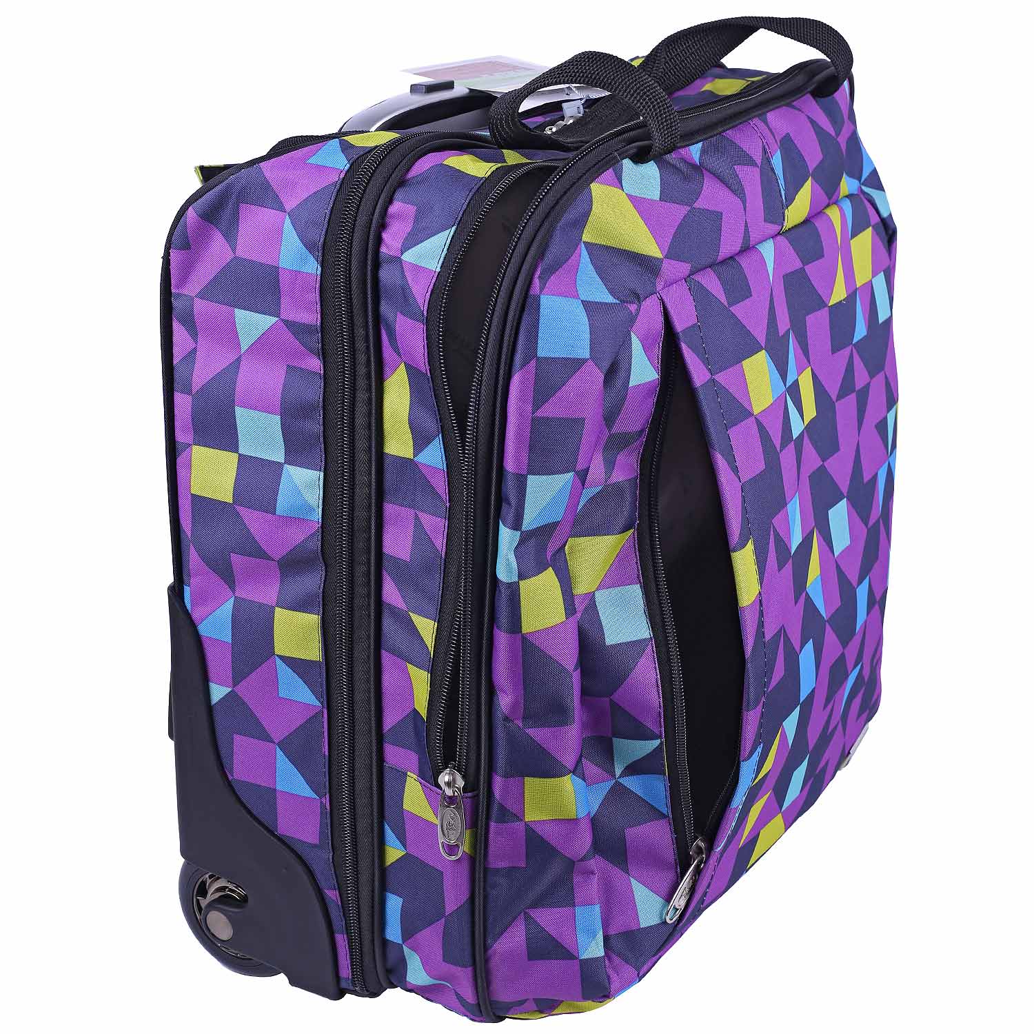 Чемодан на колесах для ручной клади POLAR П7094 "Калейдоскоп"