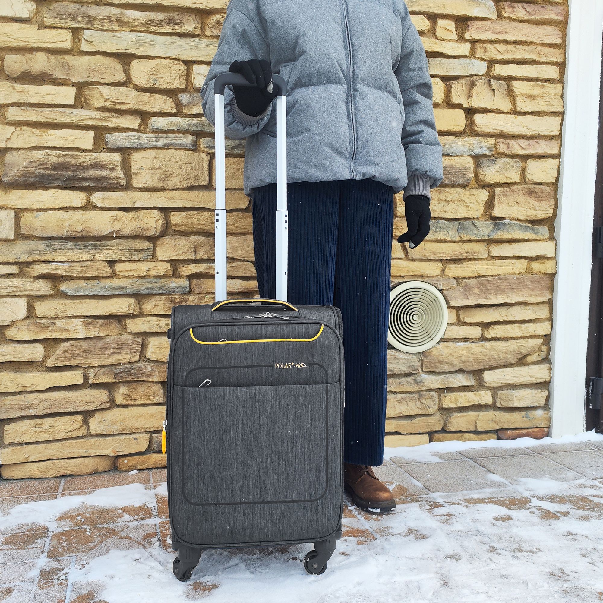 Чемодан малый POLAR Р1919-19 Coffee