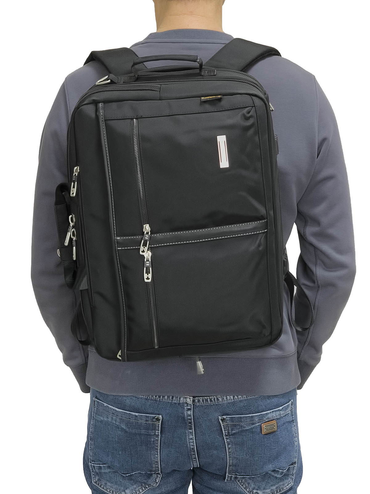 Мужская раздвижная сумка-рюкзак  Hedgard 1340 Black