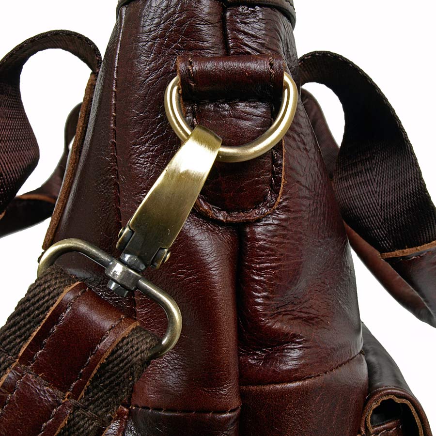 Вертикальная кожаная сумка POLA 0107 Coffee