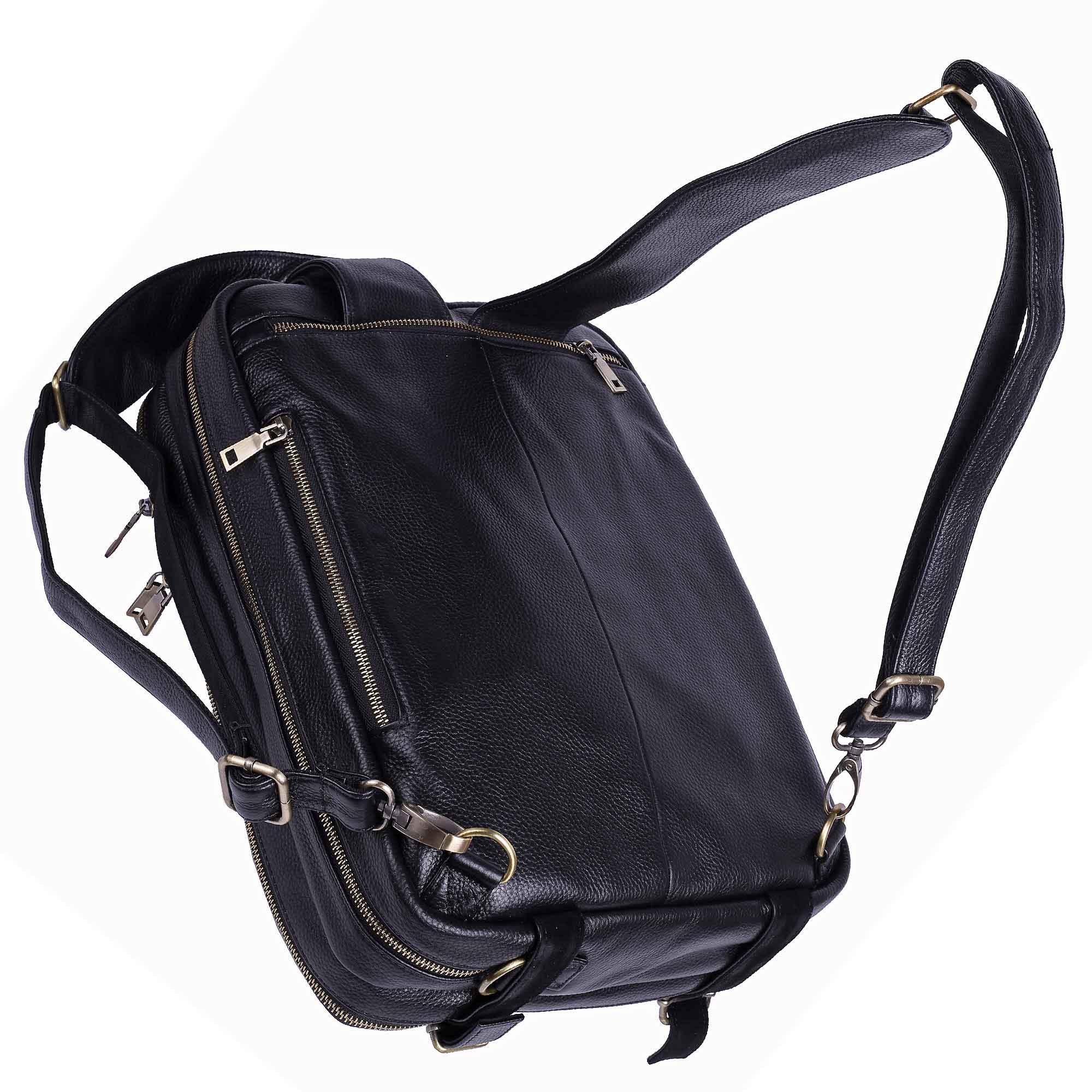 Сумка-рюкзак из натуральной кожи POLA 6031 Black