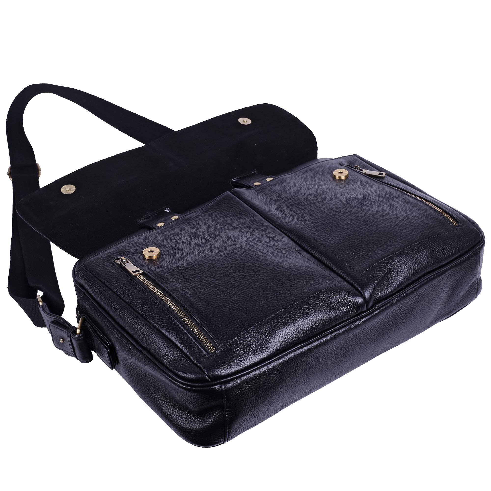 Мужская кожаная сумка POLA 5151 Black