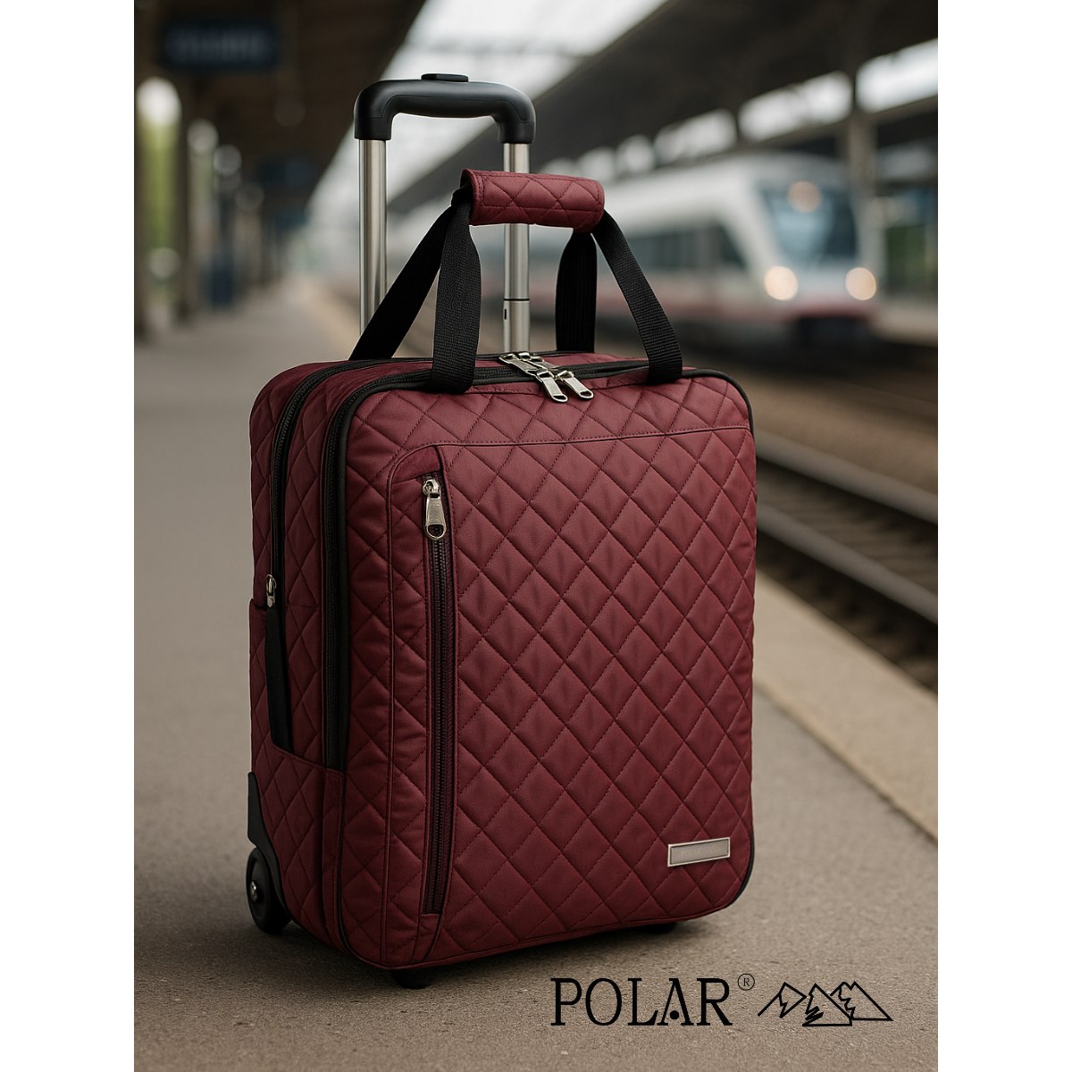 Сумка на колесах для ручной клади POLAR 7058 Bordo