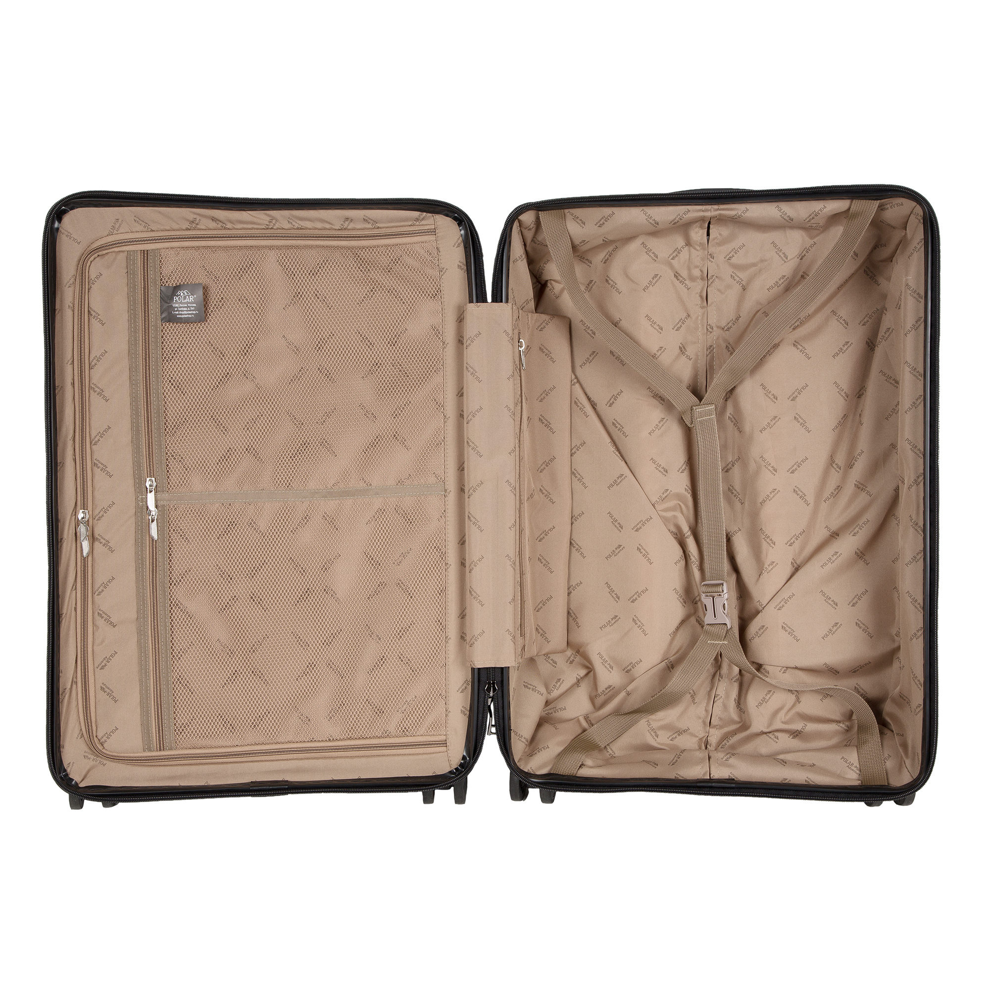 Комплект из 3х чемоданов POLAR Р1254-3 Black (20", 24", 28")