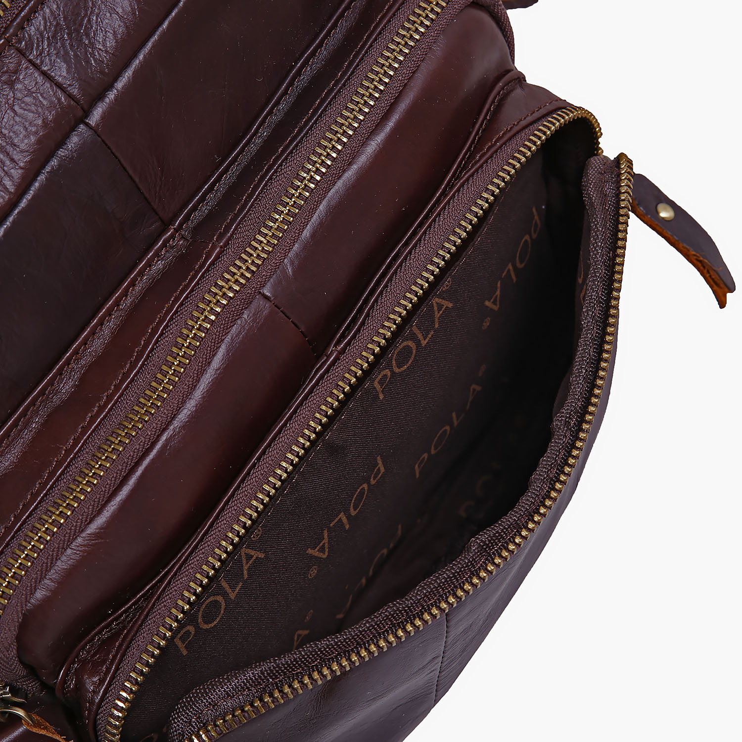 Мужская кожаная сумка POLA 1584 Brown