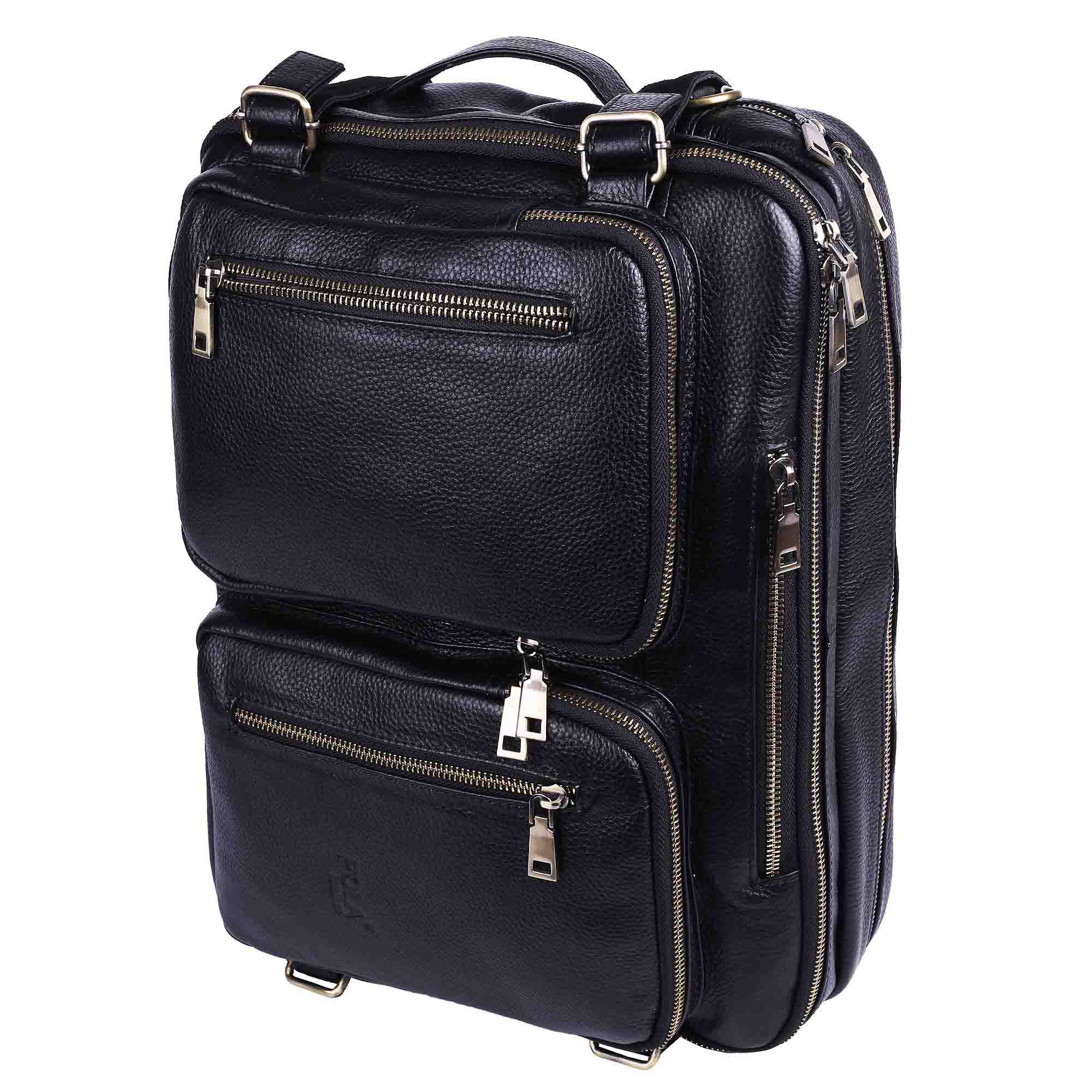 Сумка-рюкзак из натуральной кожи POLA 6031 Black