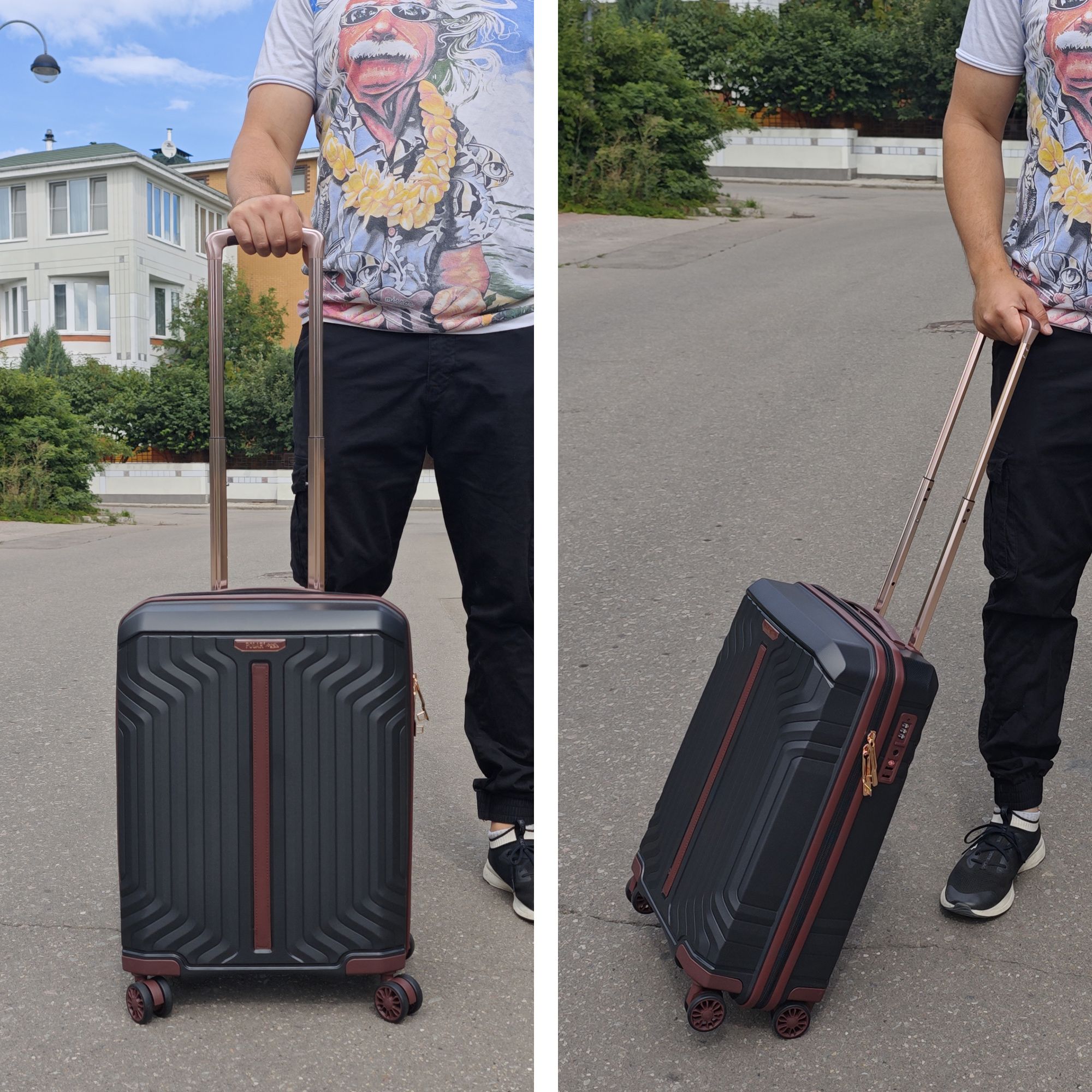 Чемодан для ручной клади POLAR Р0015-20" Black