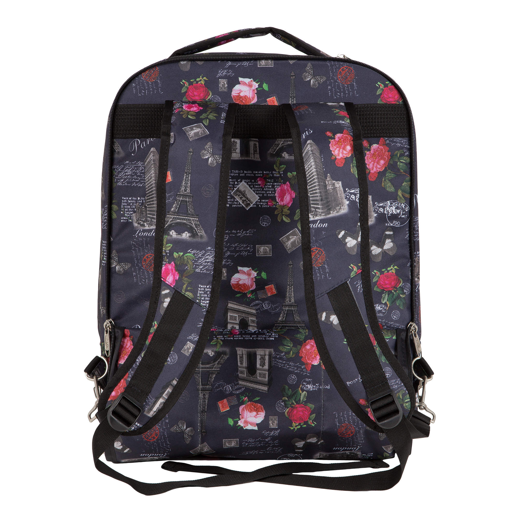 Чемодан-рюкзак на колесах POLAR П7111 "Розовая клетка"