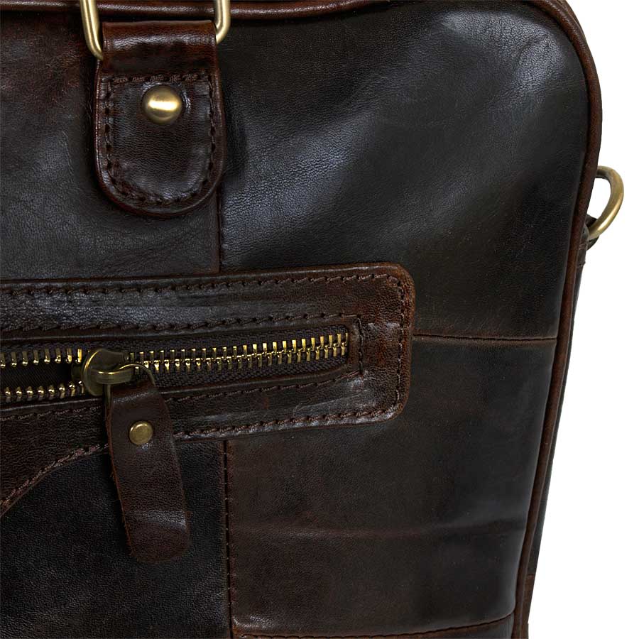 Мужская кожаная сумка POLA 8124 Coffee