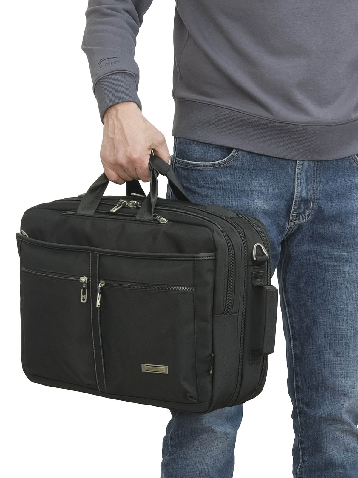 Мужская раздвижная сумка-рюкзак  Hedgard 1340 Black