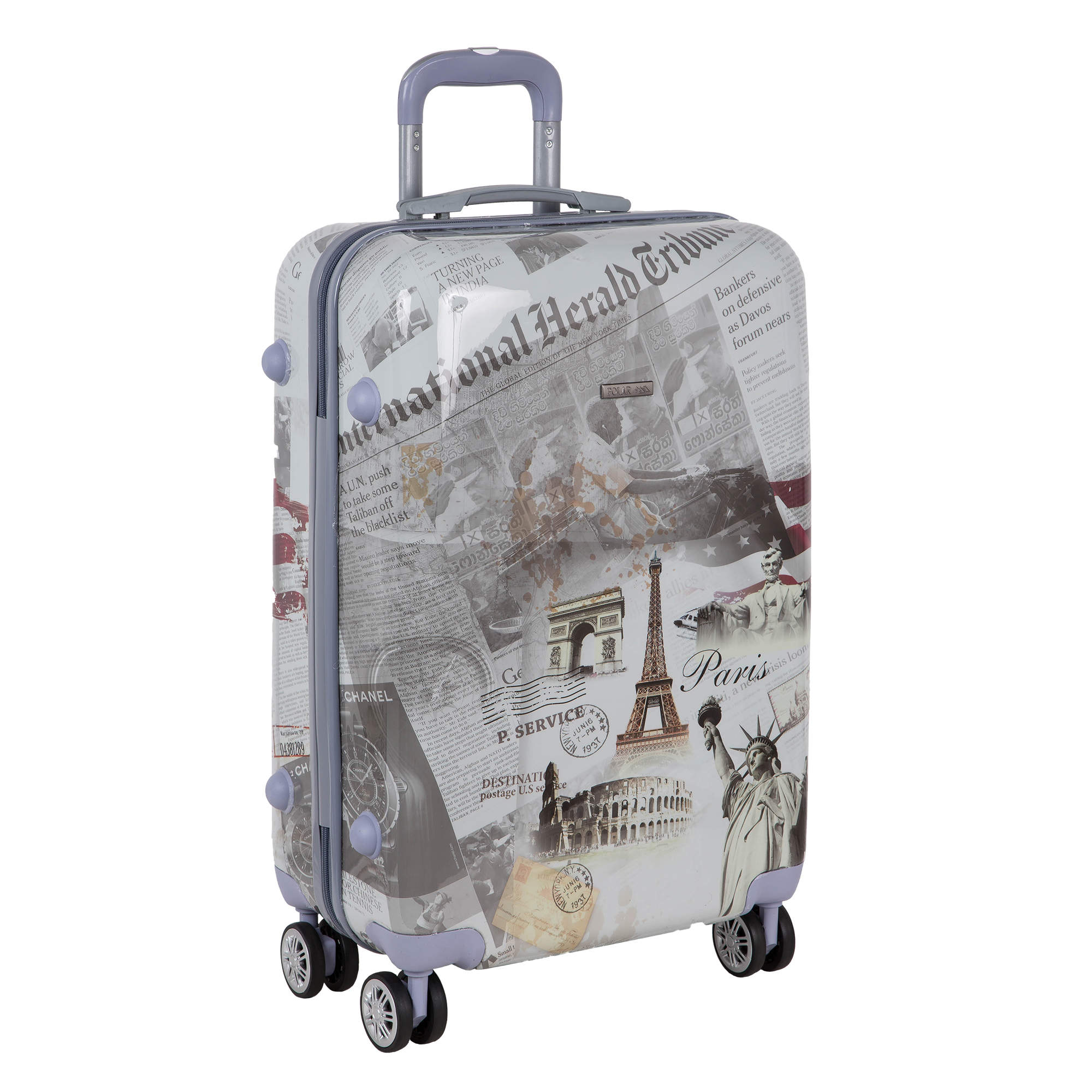 Чемодан средний POLAR РА030-24" "Газета"