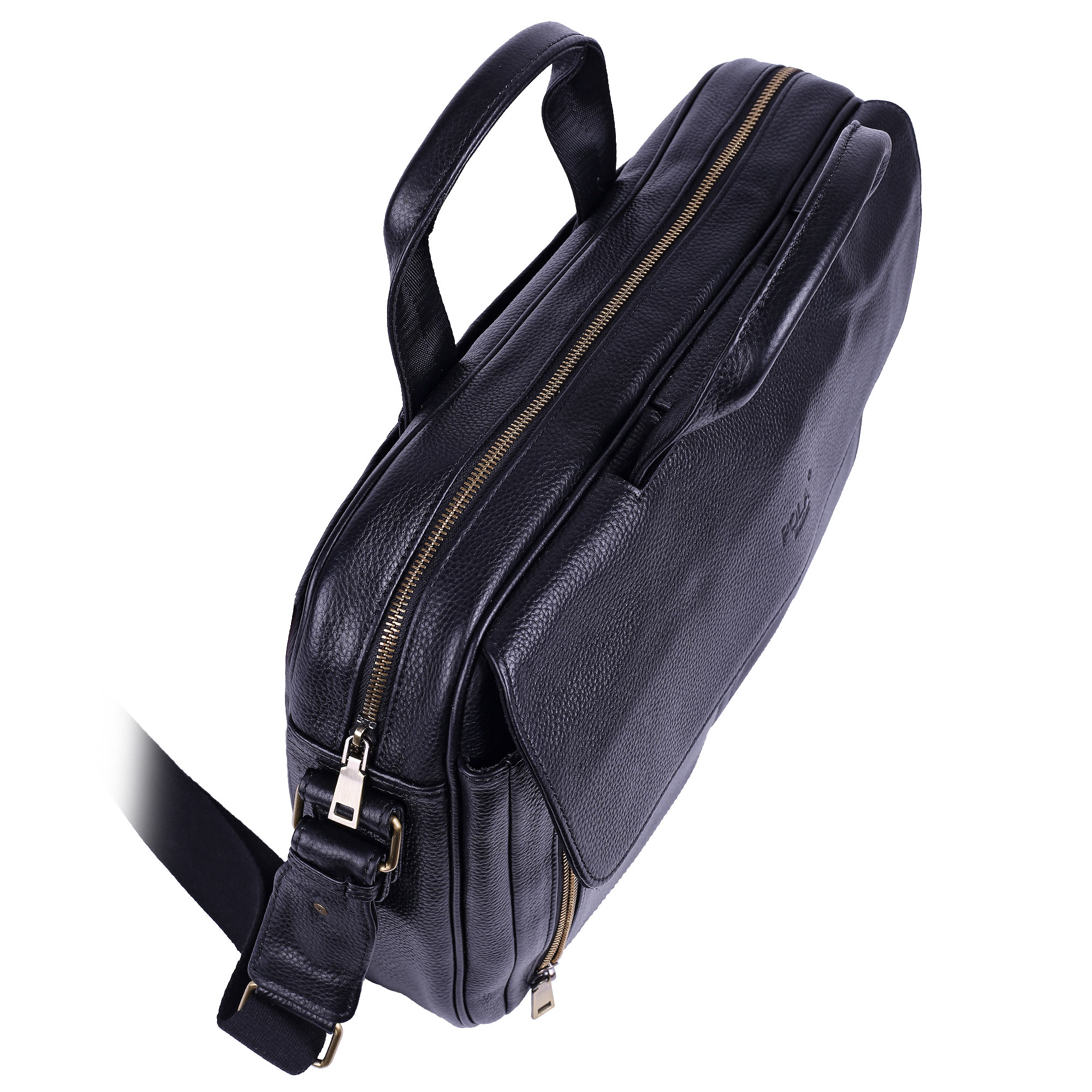 Мужская кожаная сумка POLA 5151 Black