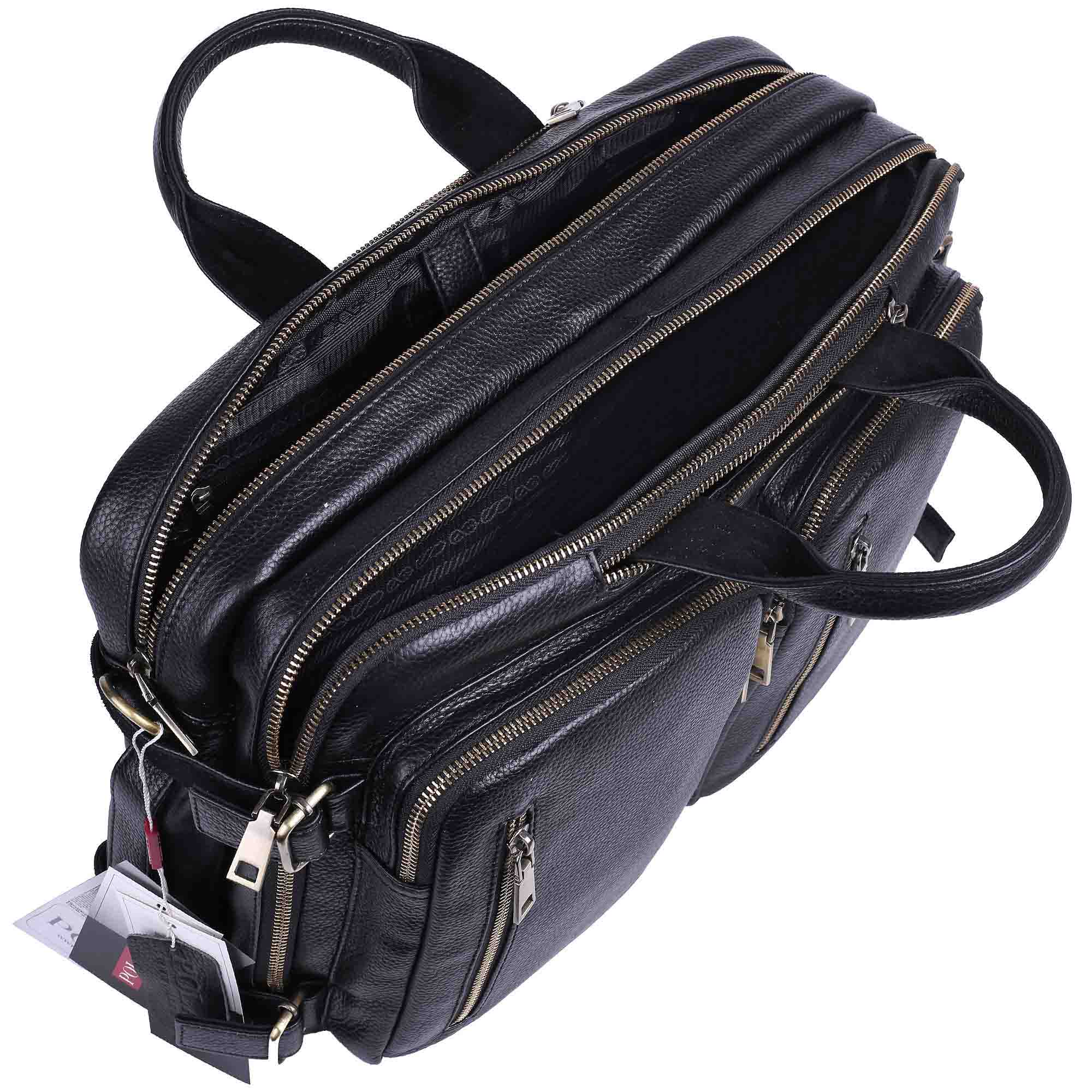 Сумка-рюкзак из натуральной кожи POLA 6031 Black