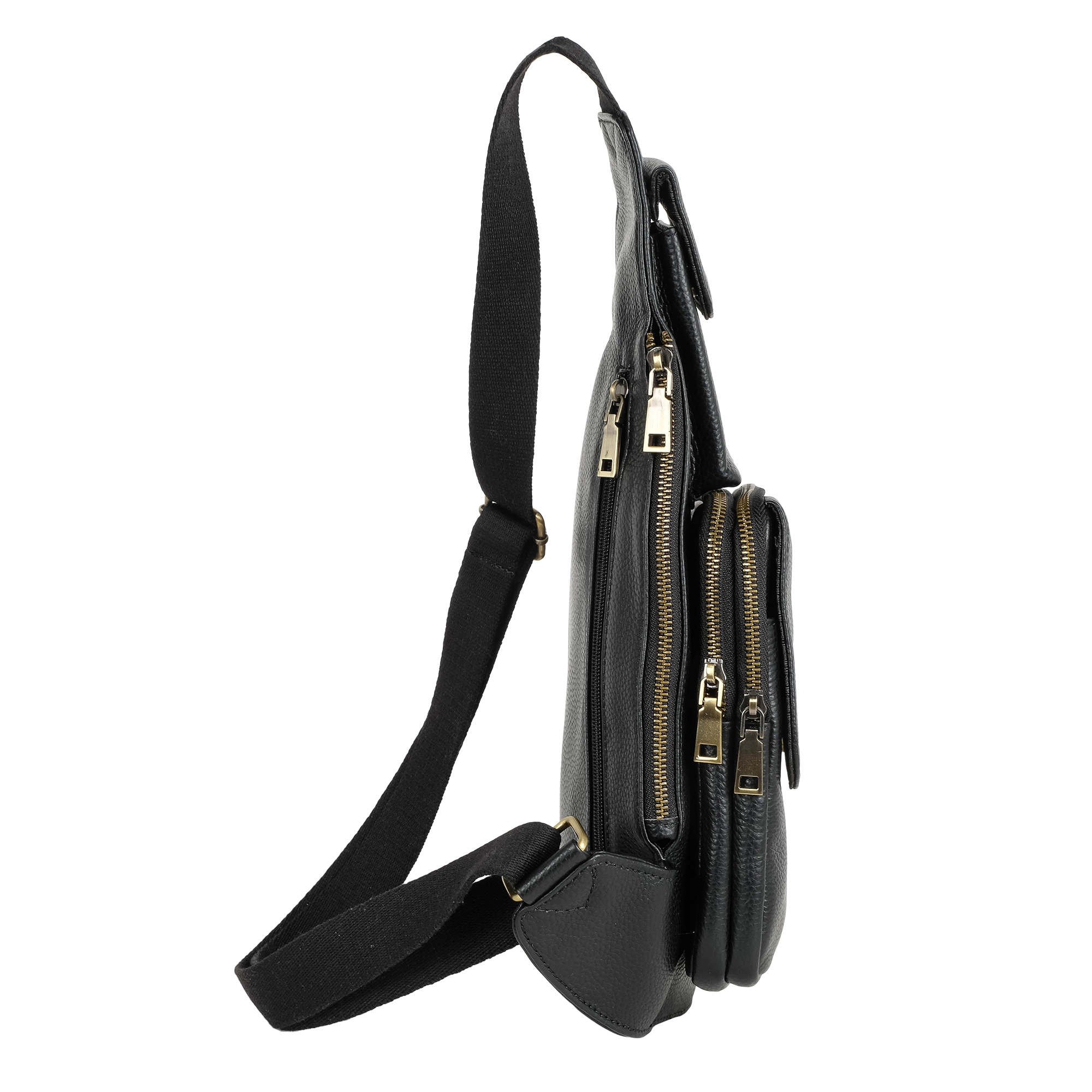 Мужская кожаная сумка POLAR 23176 Black