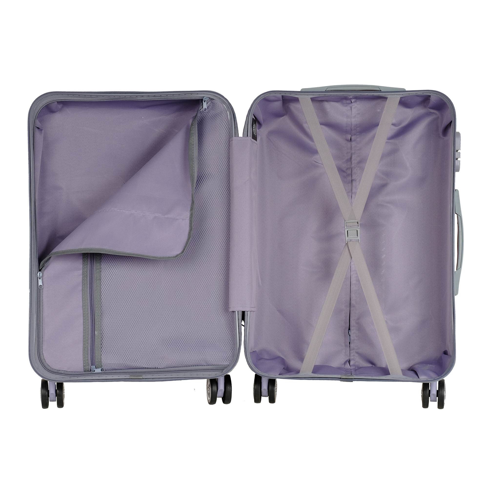 Комплект из 2х чемоданов POLAR РА162-2 Grey (20", 24")