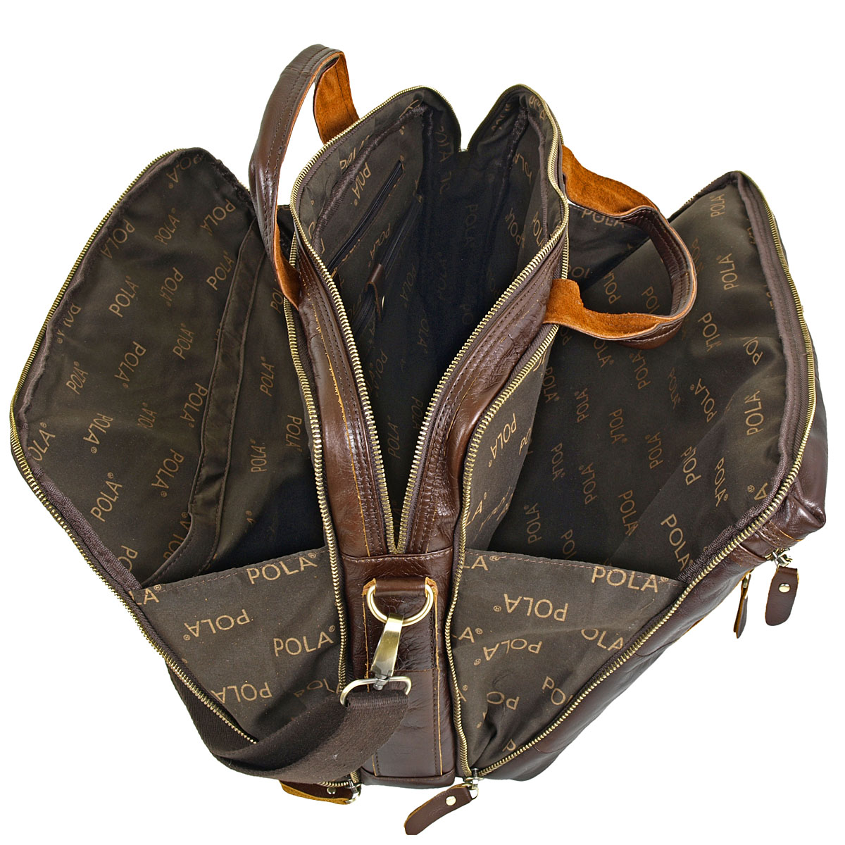 Мужская сумка для документов А4 и ноутбука POLA 0121 Brown