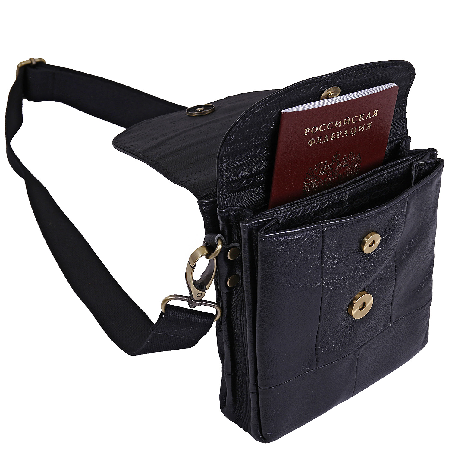 Сумка на плечо с креплением на ремень POLAR 21048 Black