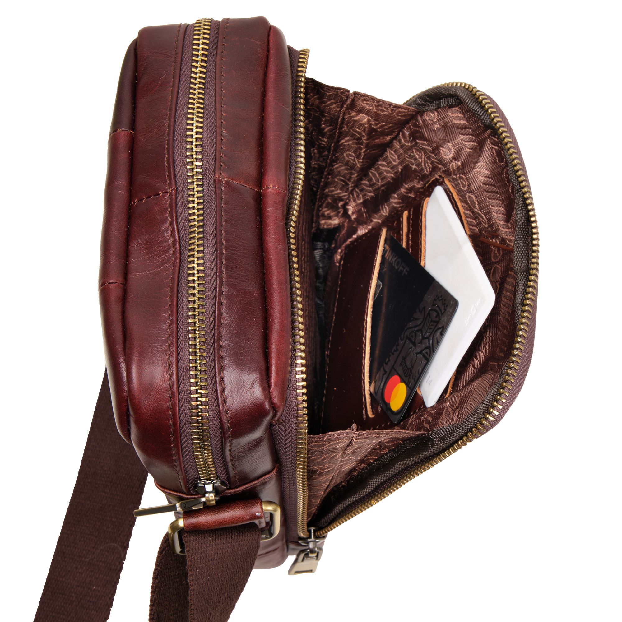 Мужская кожаная сумка POLA 0605 Coffee