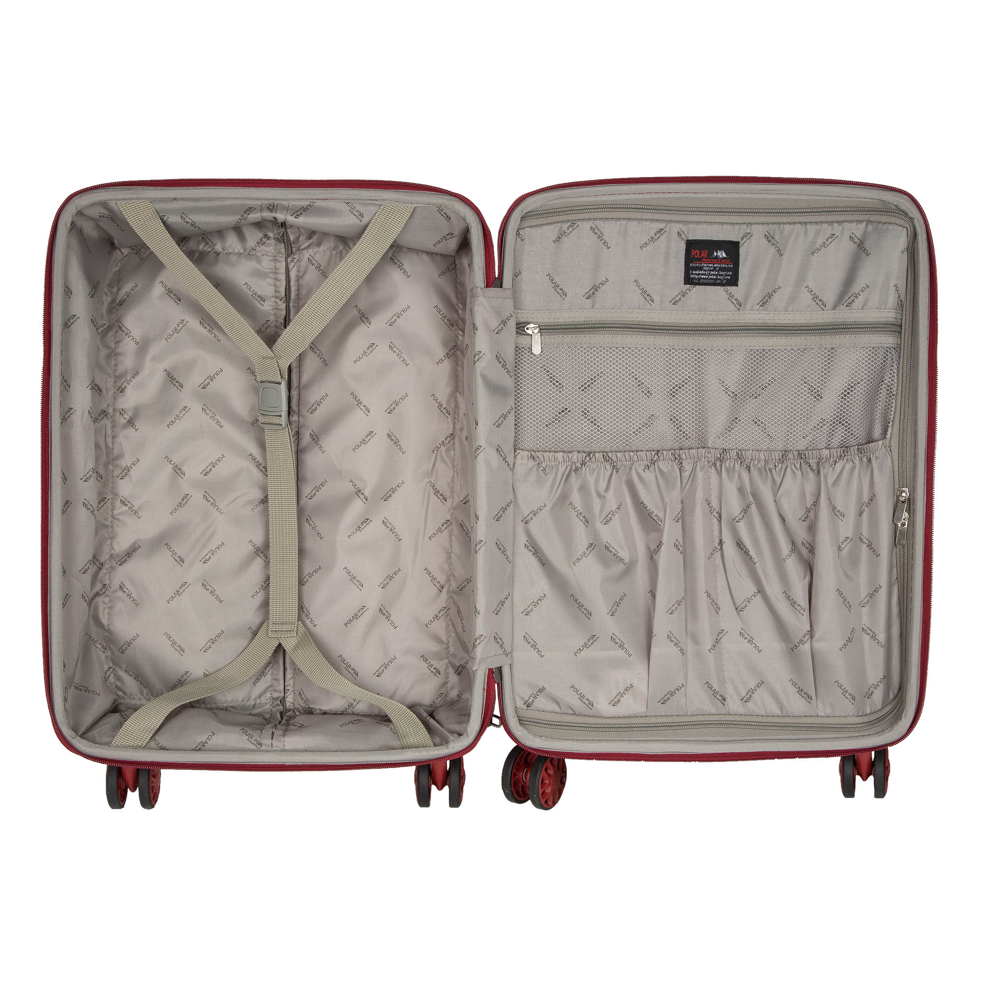 Чемодан малый POLAR Р1927-19" Bordo