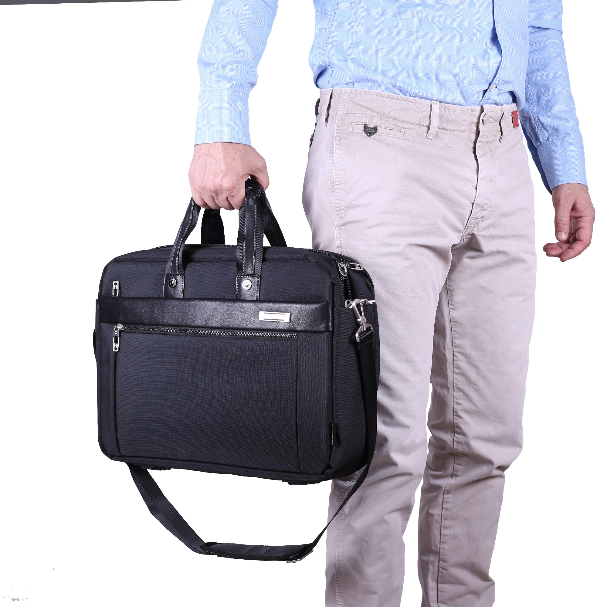 Мужская сумка-портфель  Hedgard 1004-2 Black 17