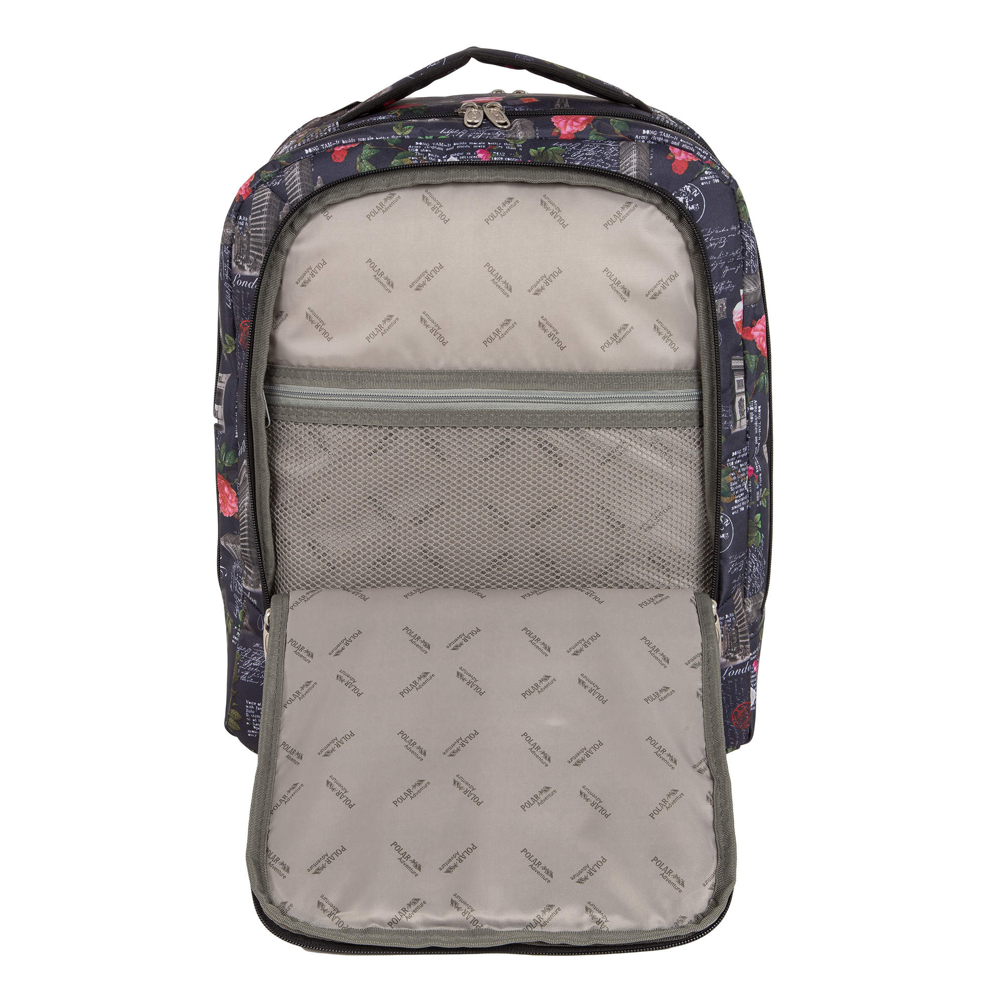 Чемодан-рюкзак на колесах POLAR П7111 "Розовая клетка"