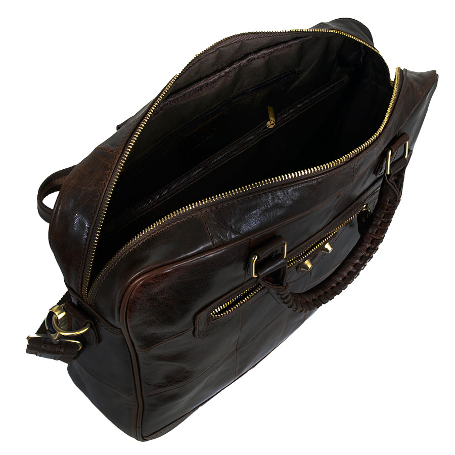 Мужская кожаная сумка POLA 8124 Coffee